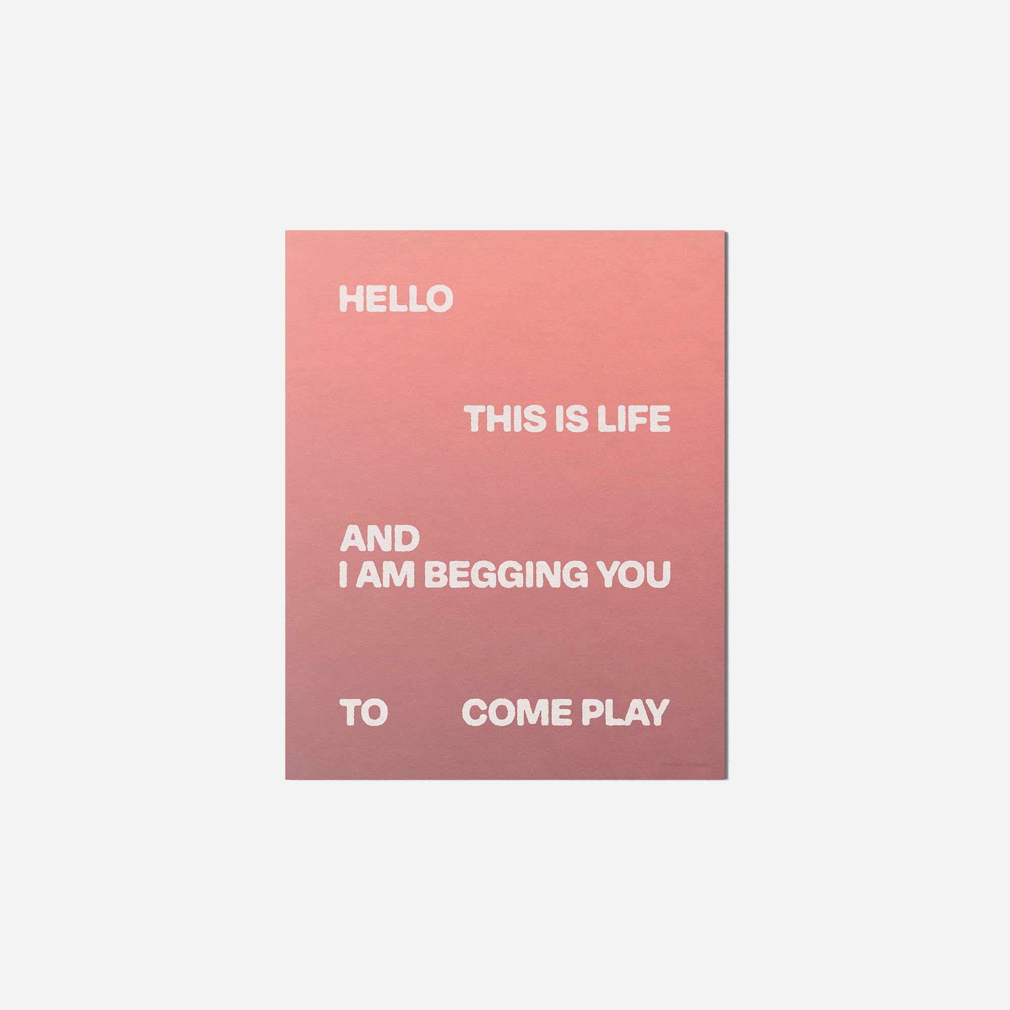 BEGGING PRINT