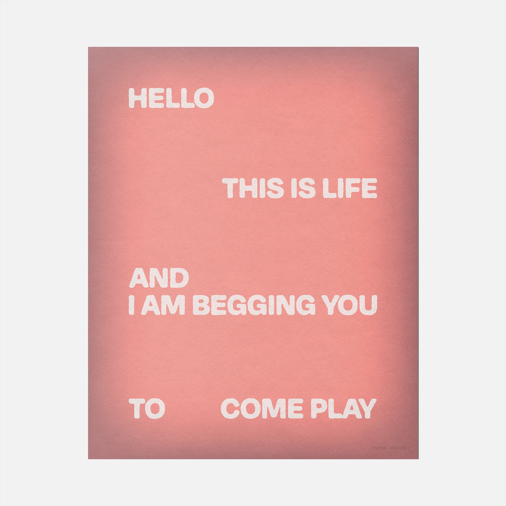BEGGING PRINT