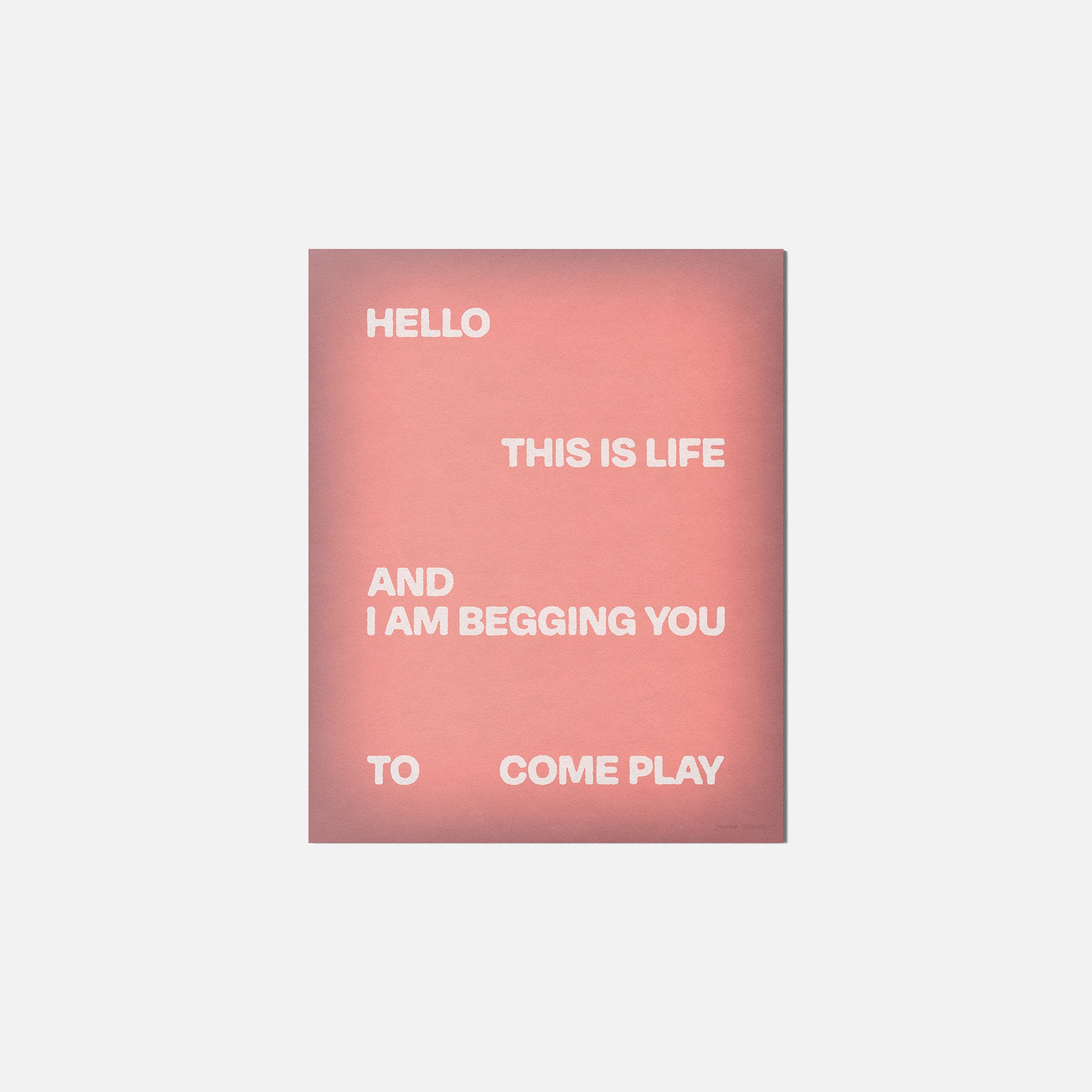 BEGGING PRINT