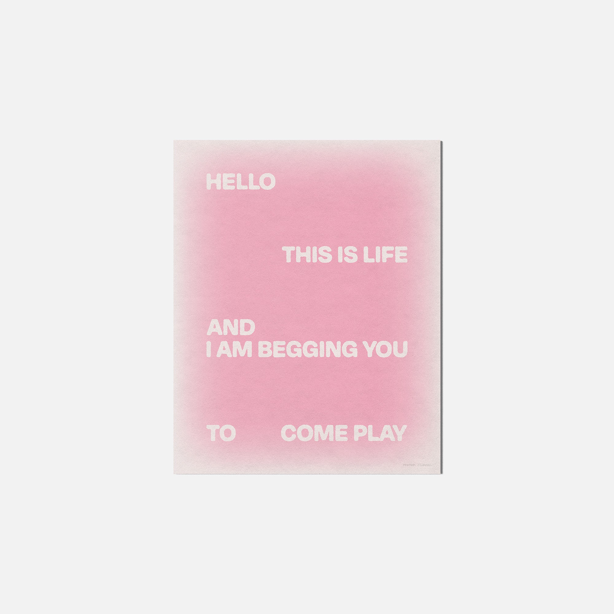 BEGGING PRINT