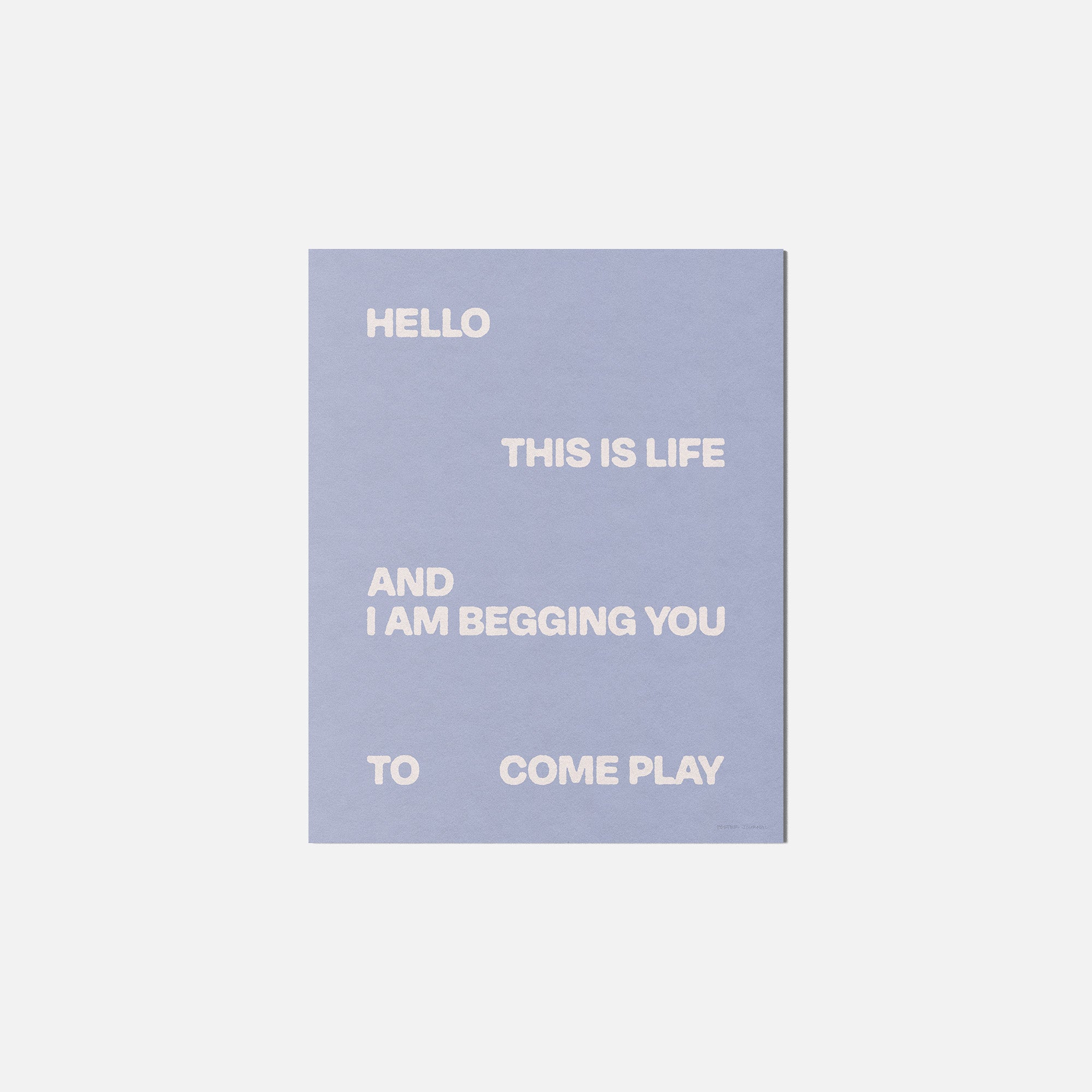 BEGGING PRINT