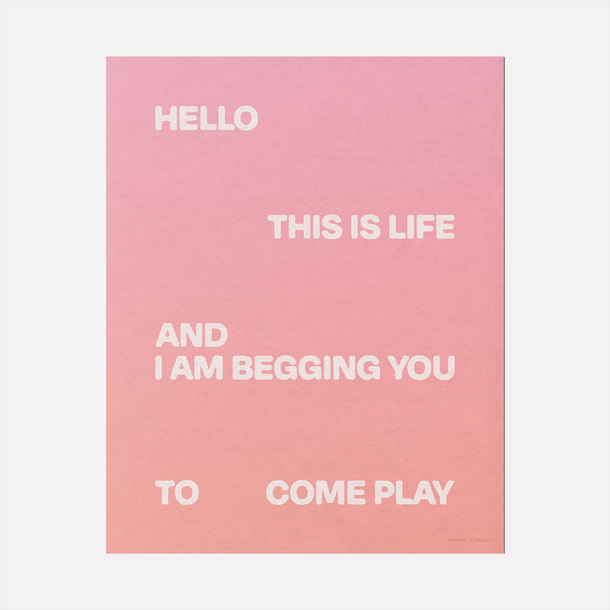 BEGGING PRINT