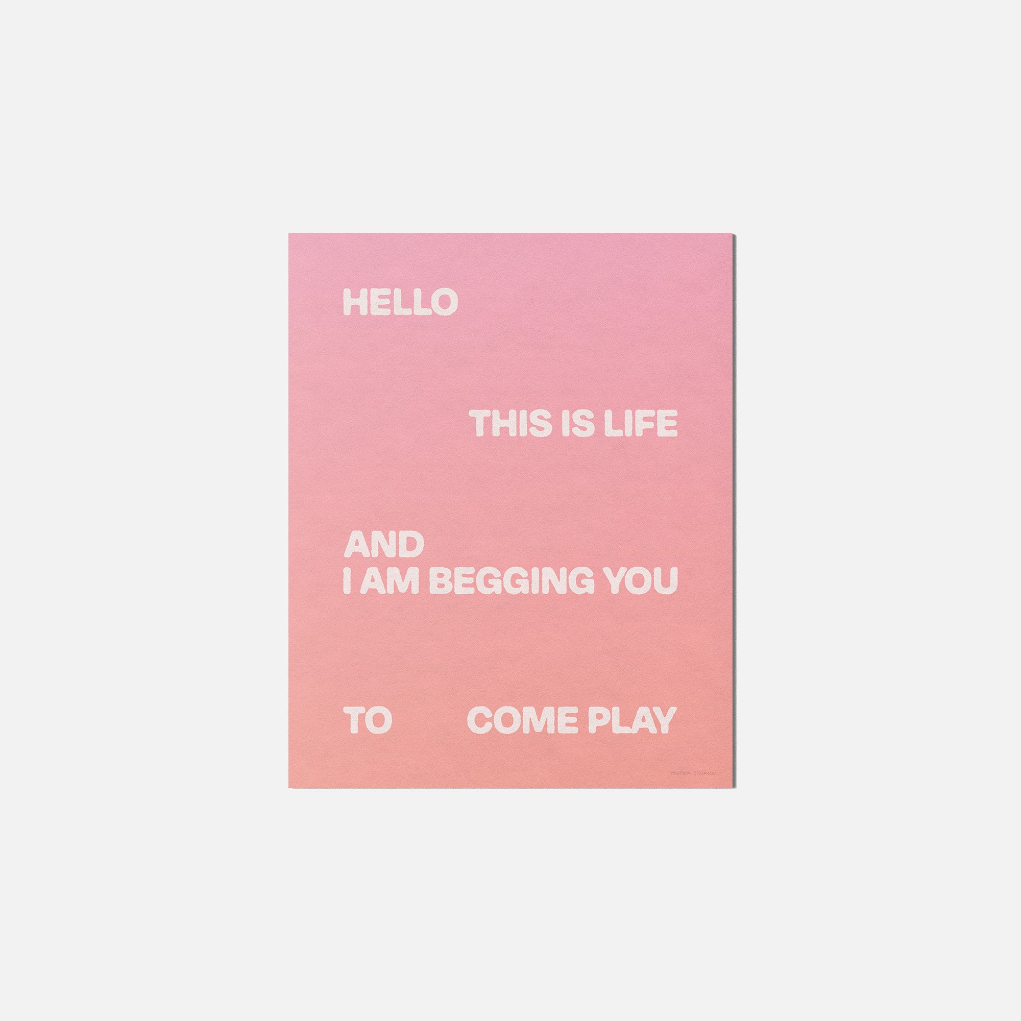 BEGGING PRINT