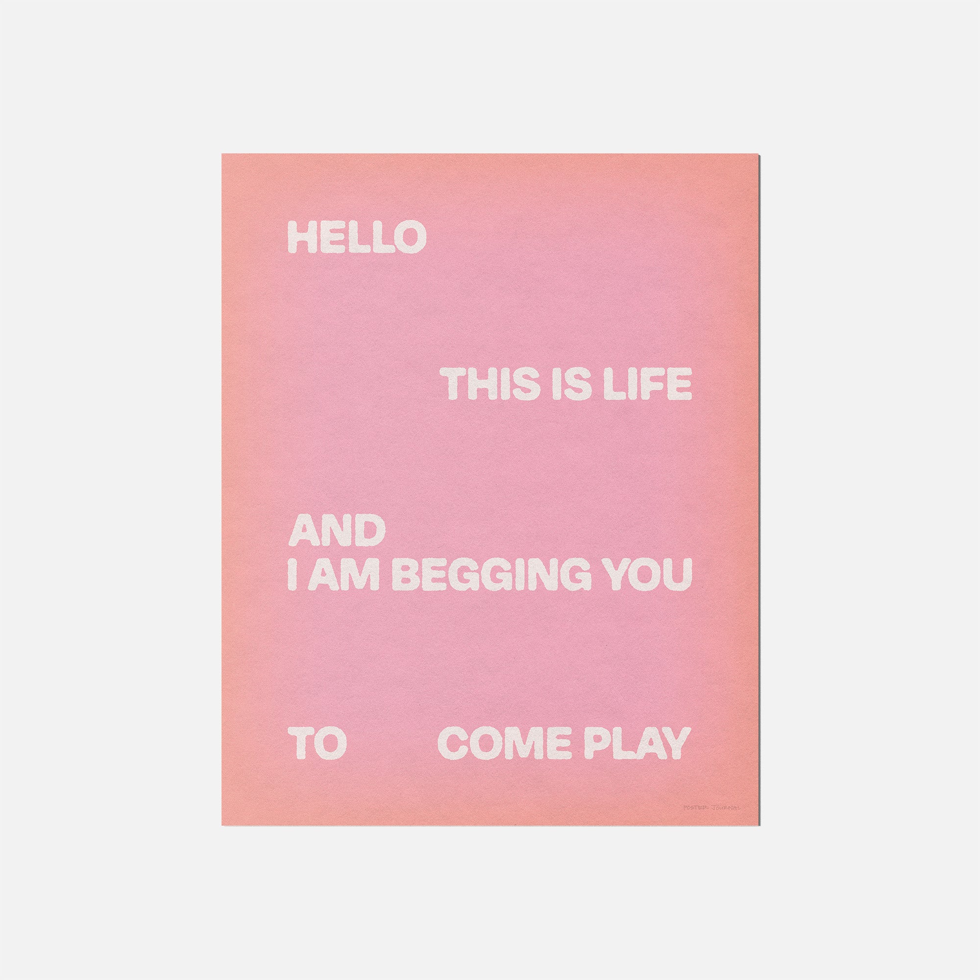 BEGGING PRINT