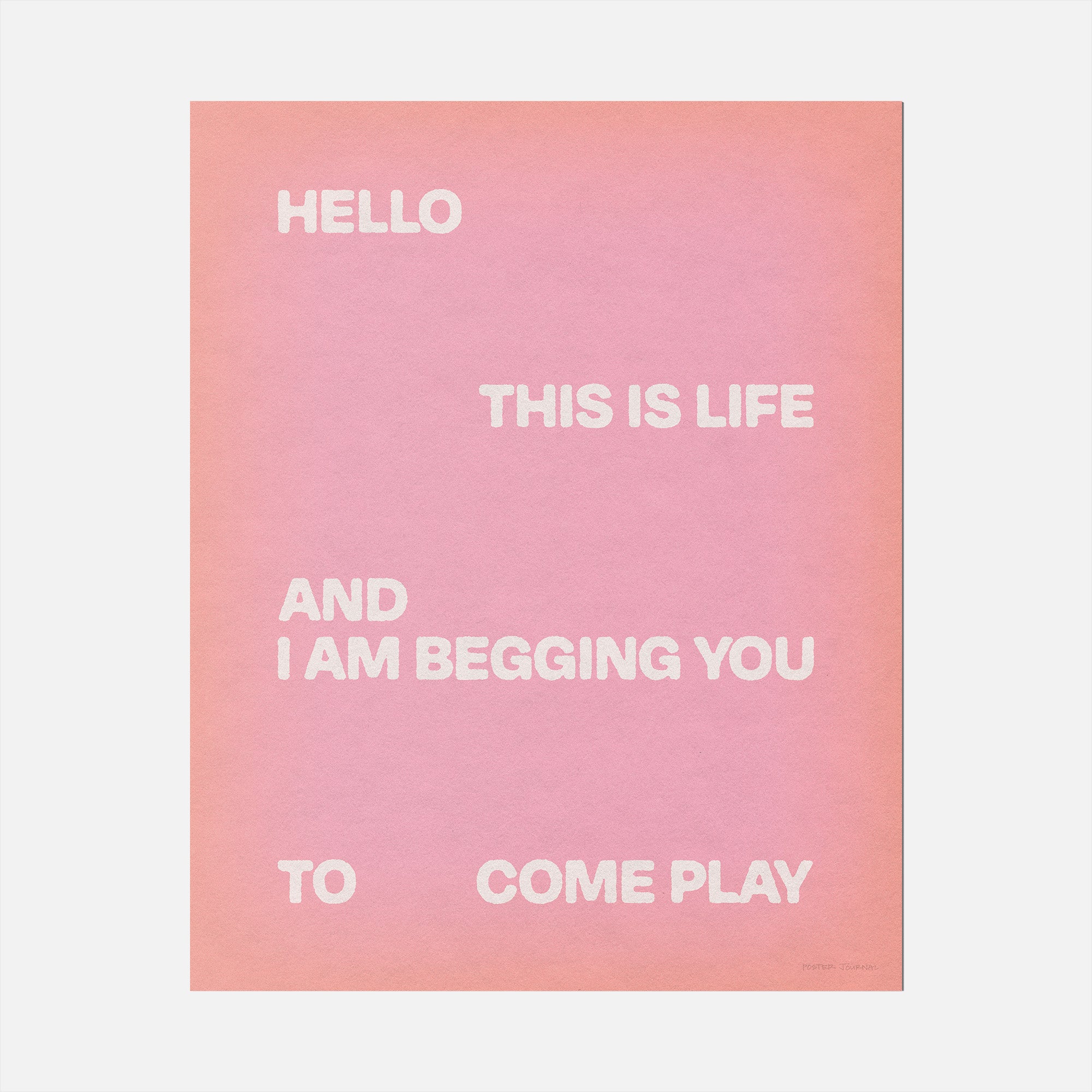 BEGGING PRINT