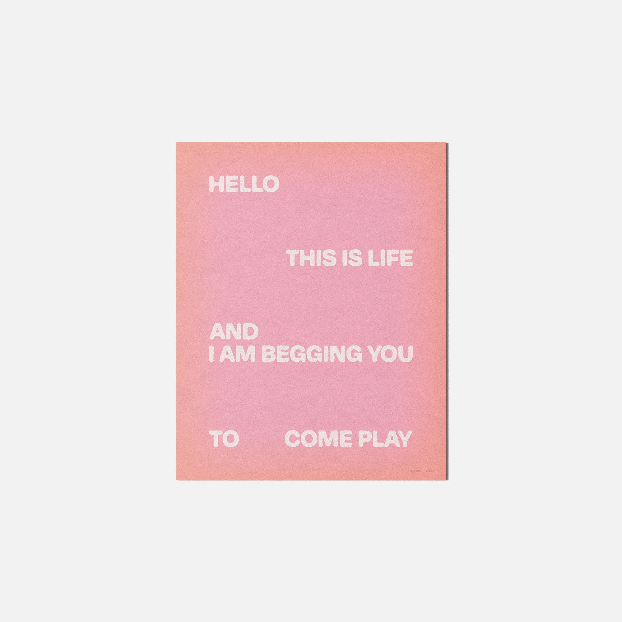BEGGING PRINT