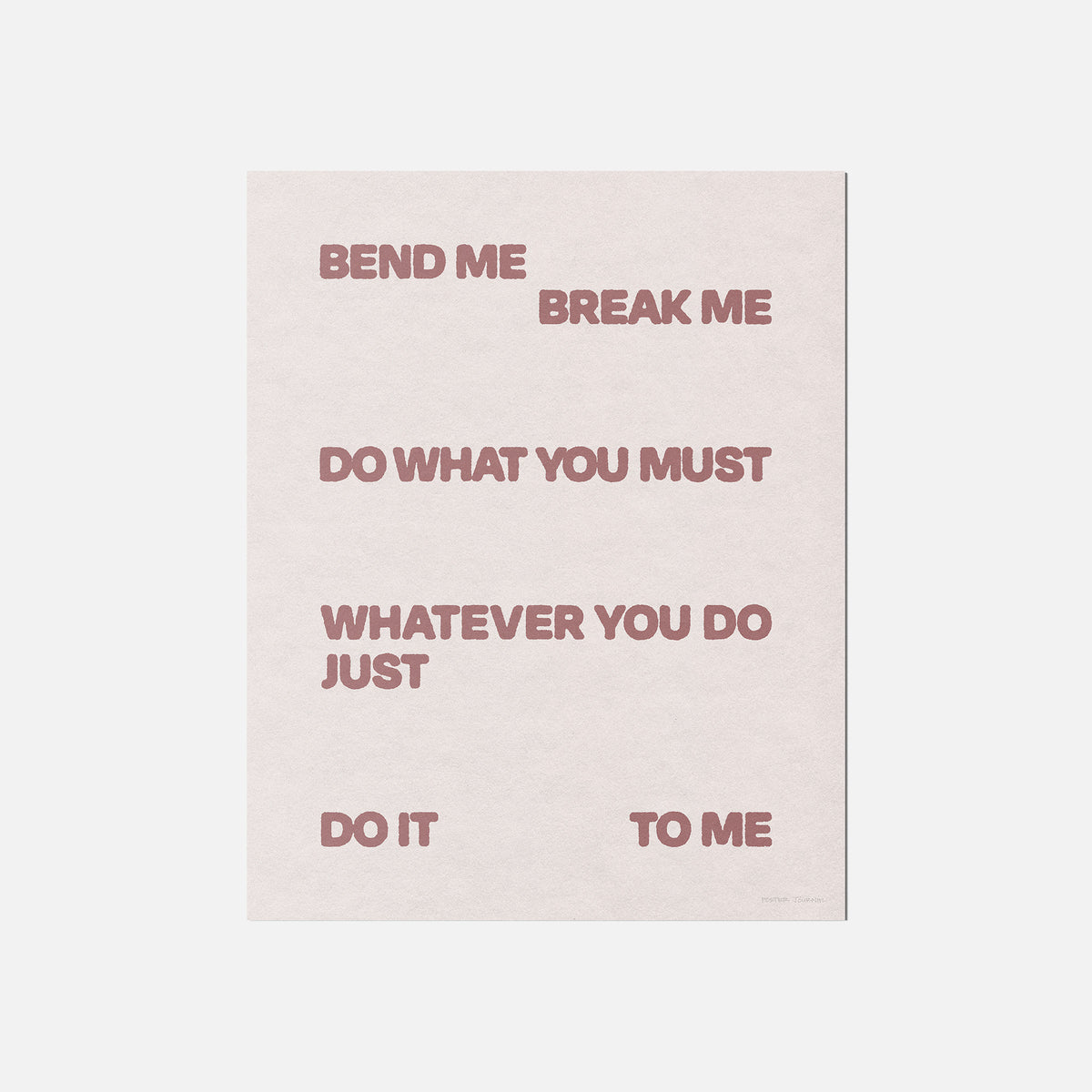 BEND PRINT