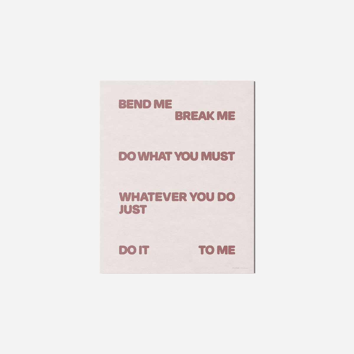 BEND PRINT