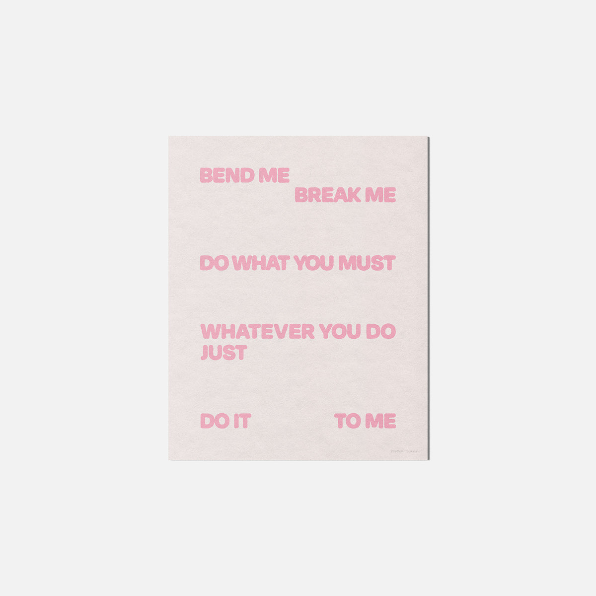 BEND PRINT