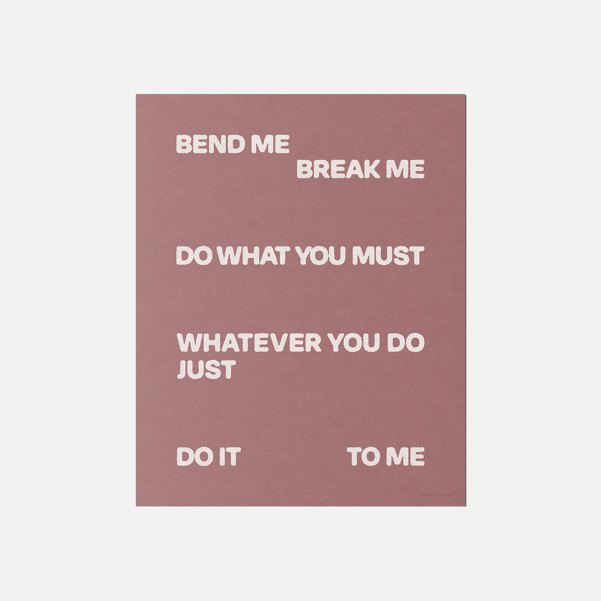 BEND PRINT