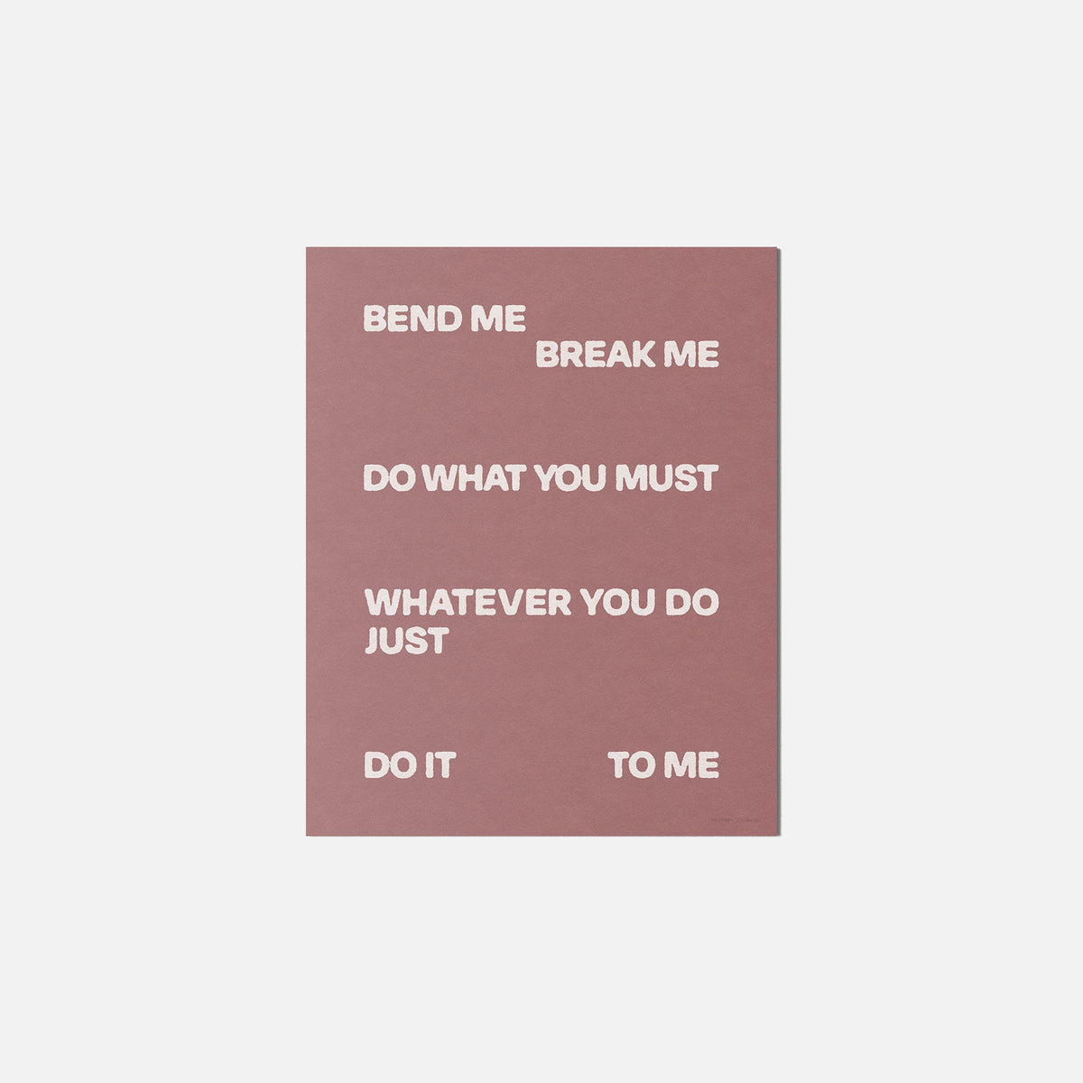 BEND PRINT