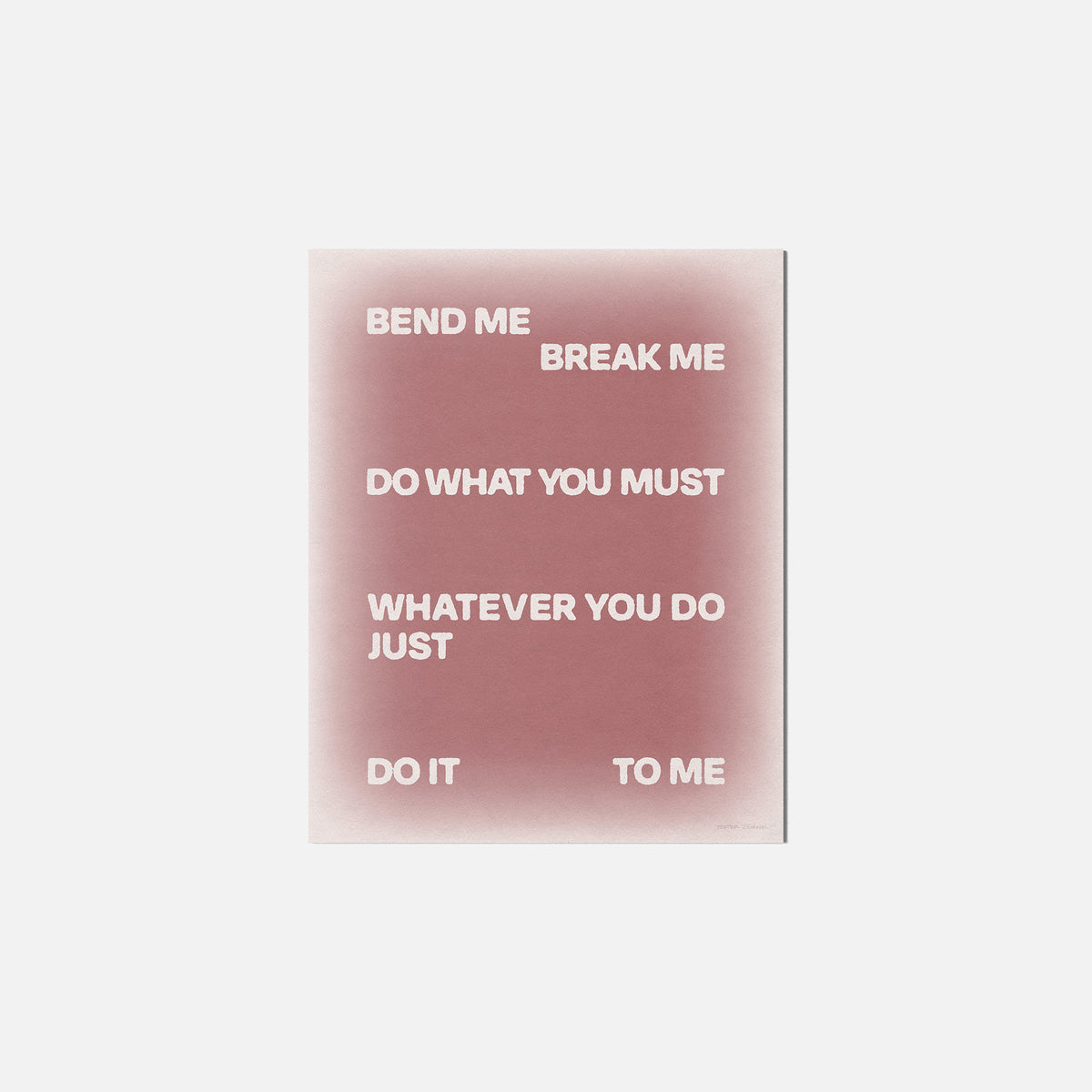 BEND PRINT