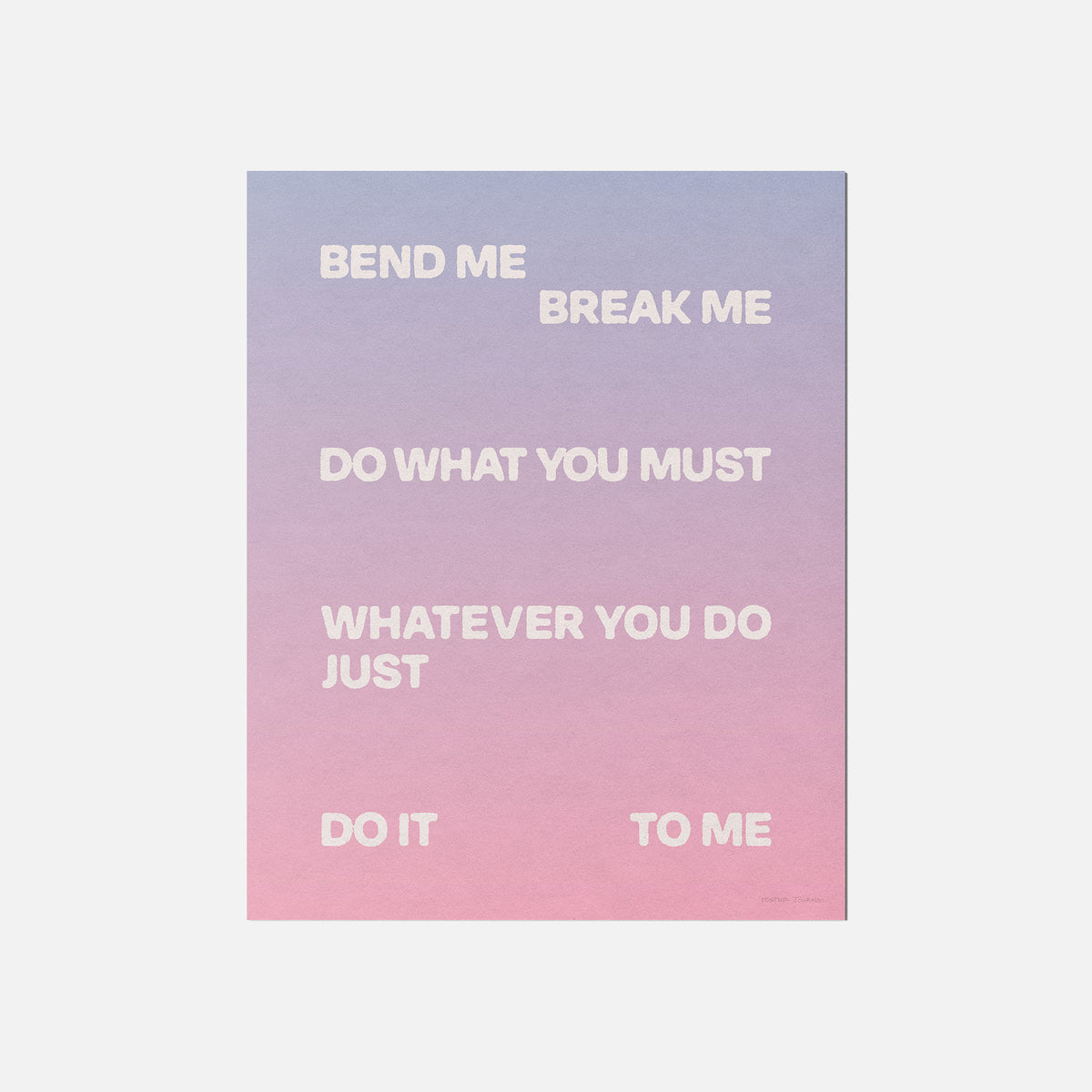 BEND PRINT