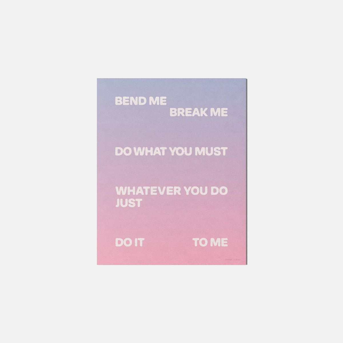 BEND PRINT