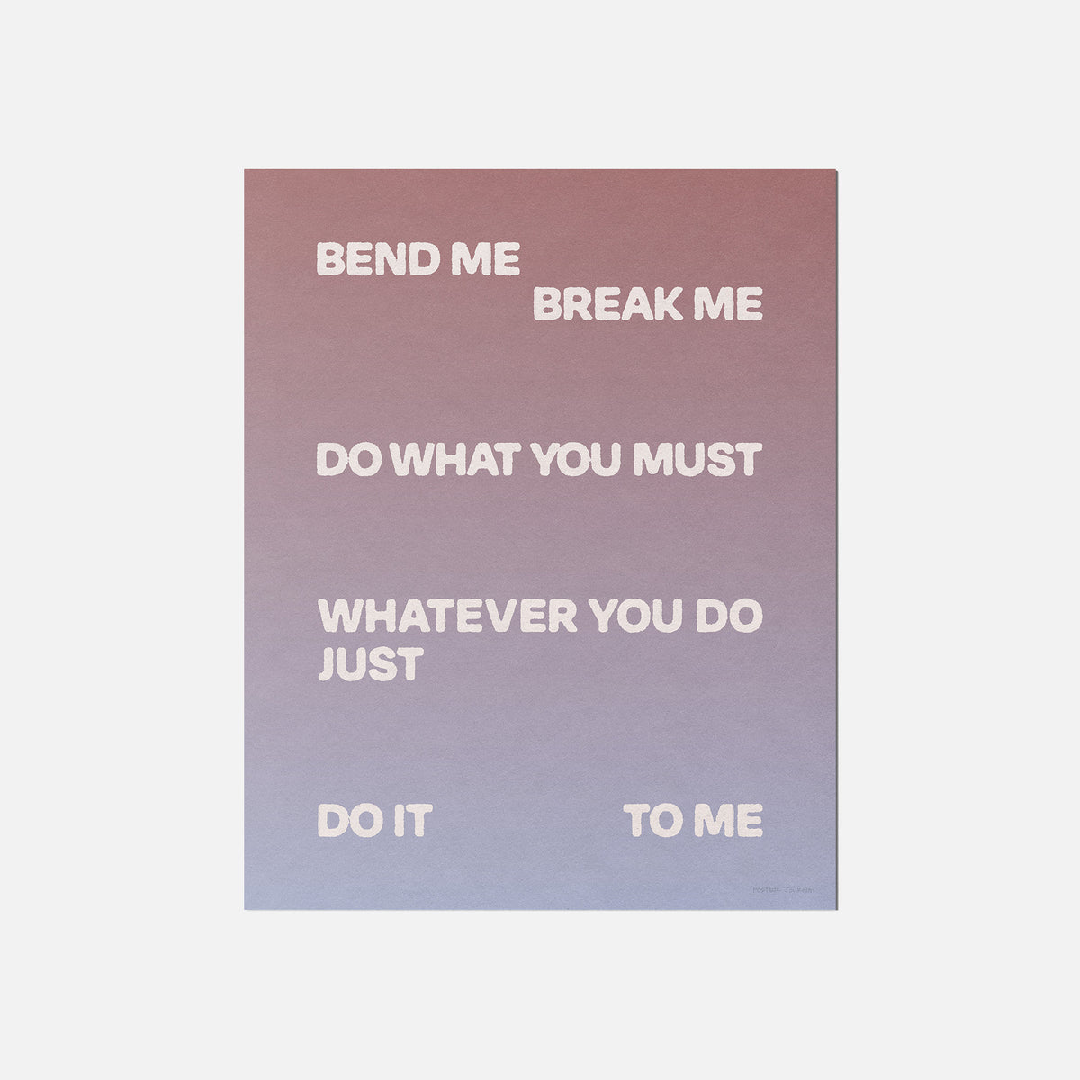 BEND PRINT