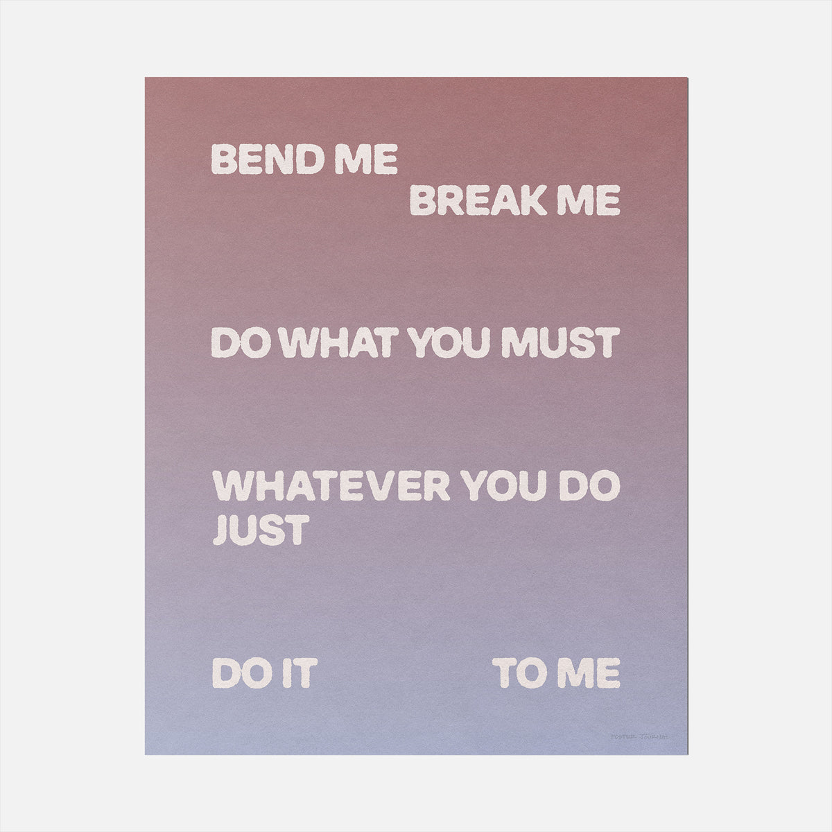BEND PRINT