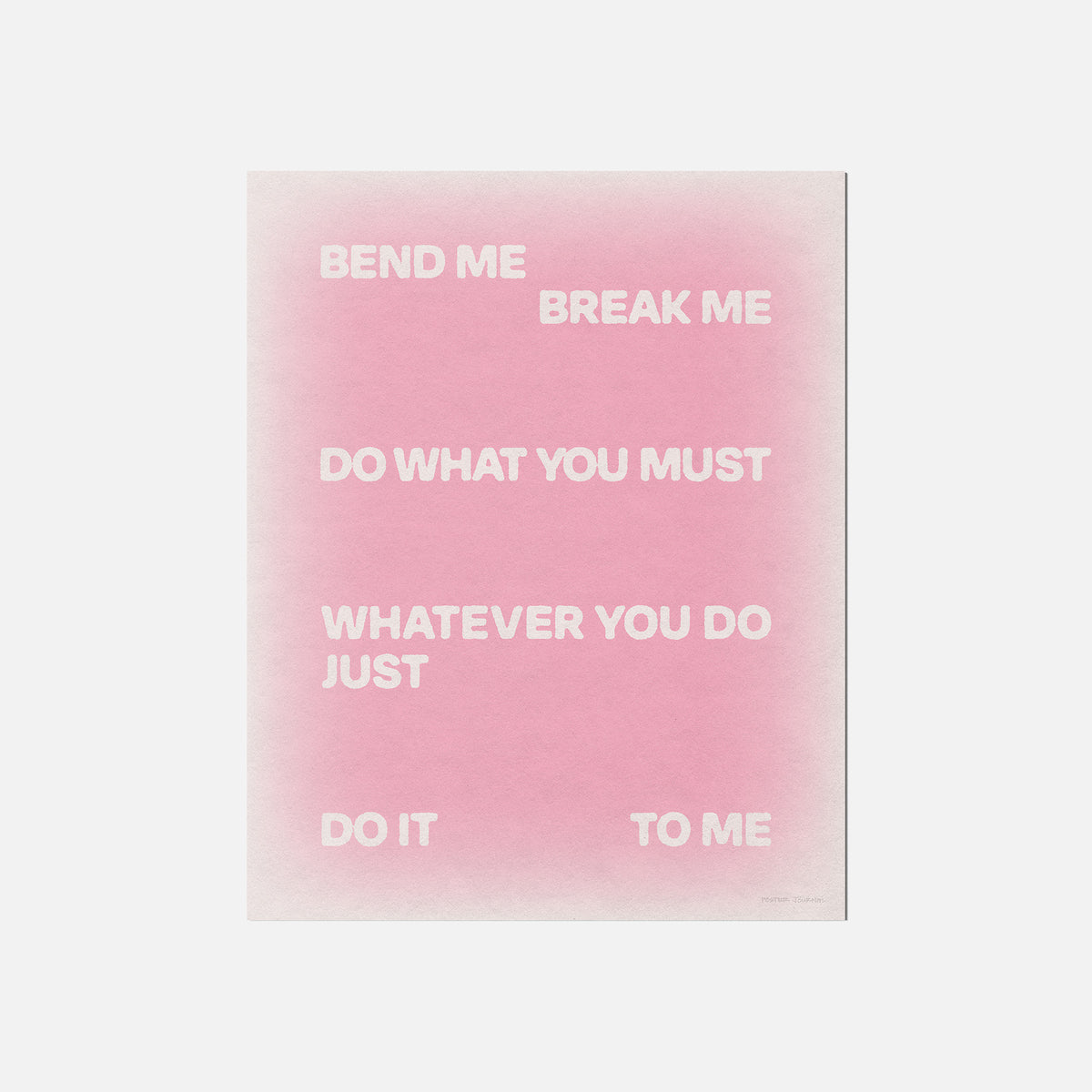 BEND PRINT