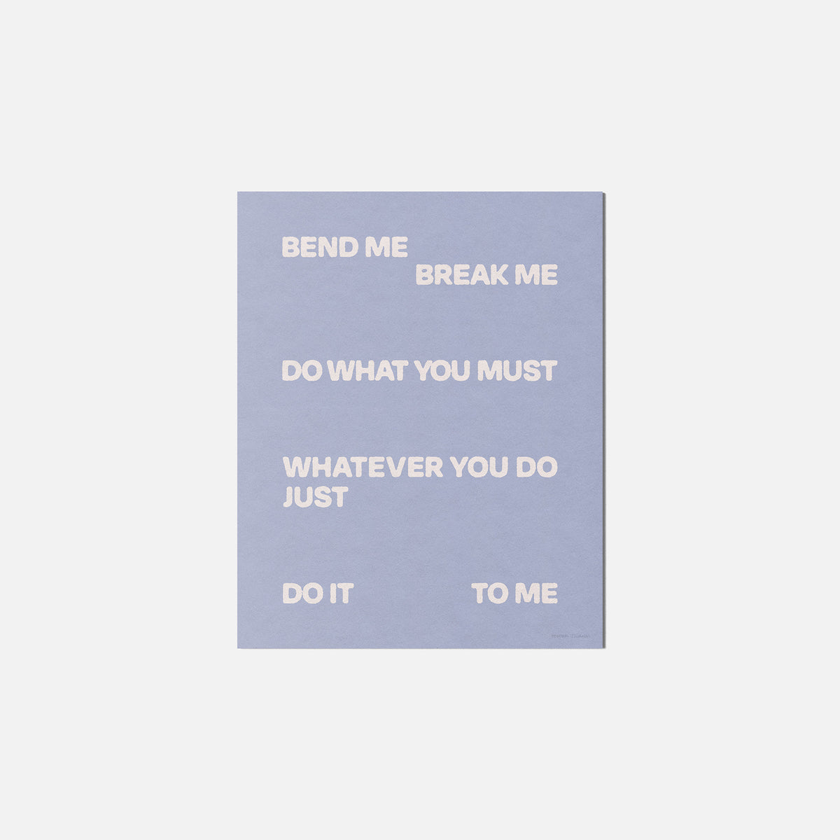 BEND PRINT