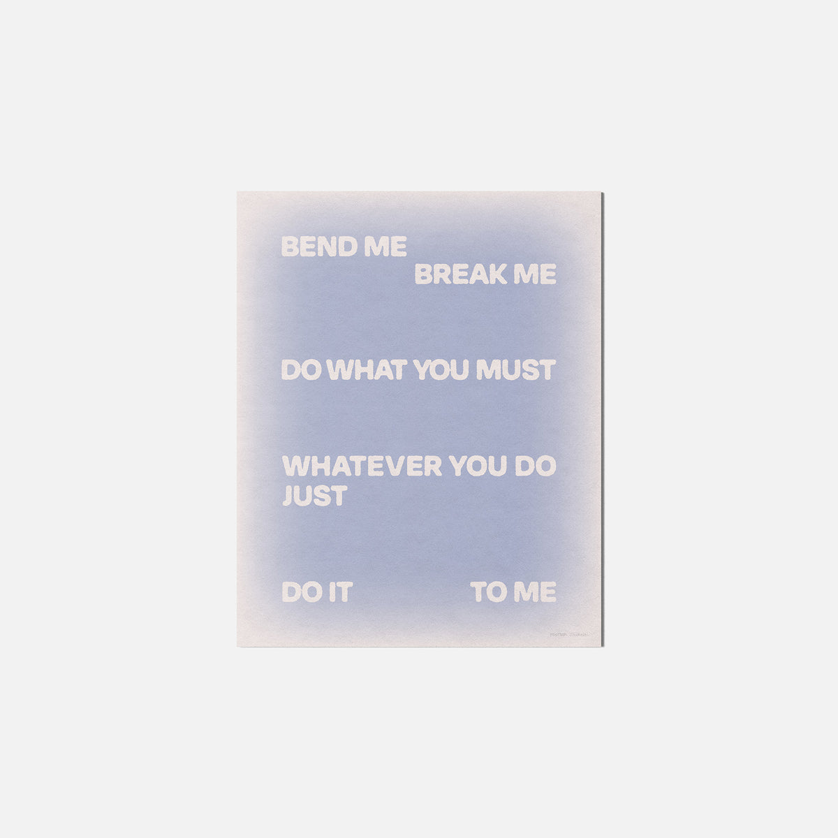 BEND PRINT