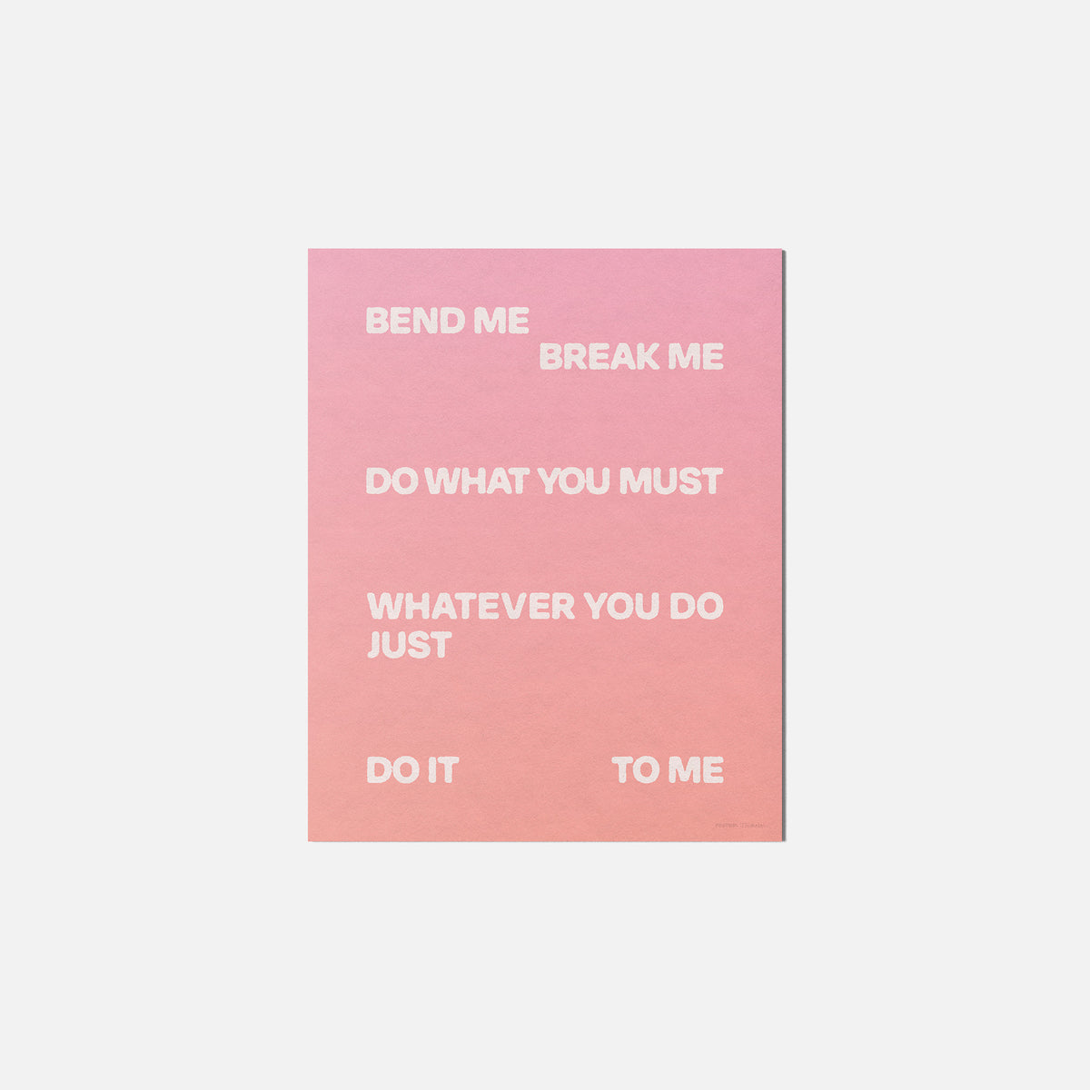 BEND PRINT