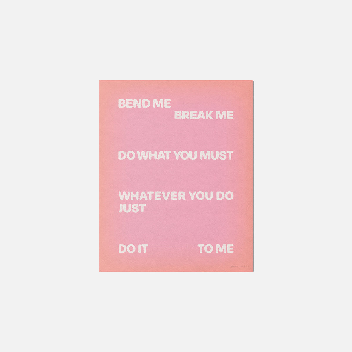 BEND PRINT