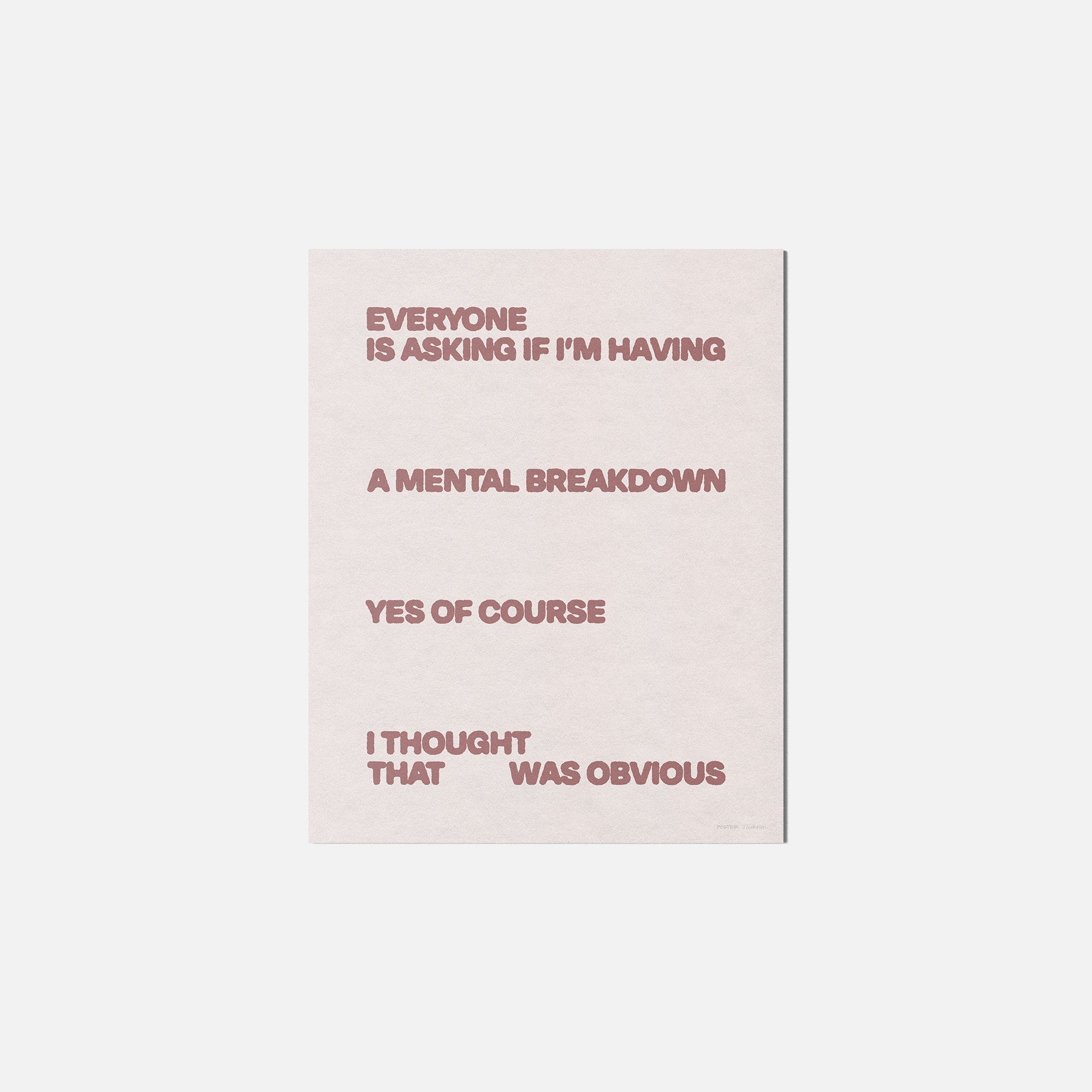 BREAKDOWN PRINT