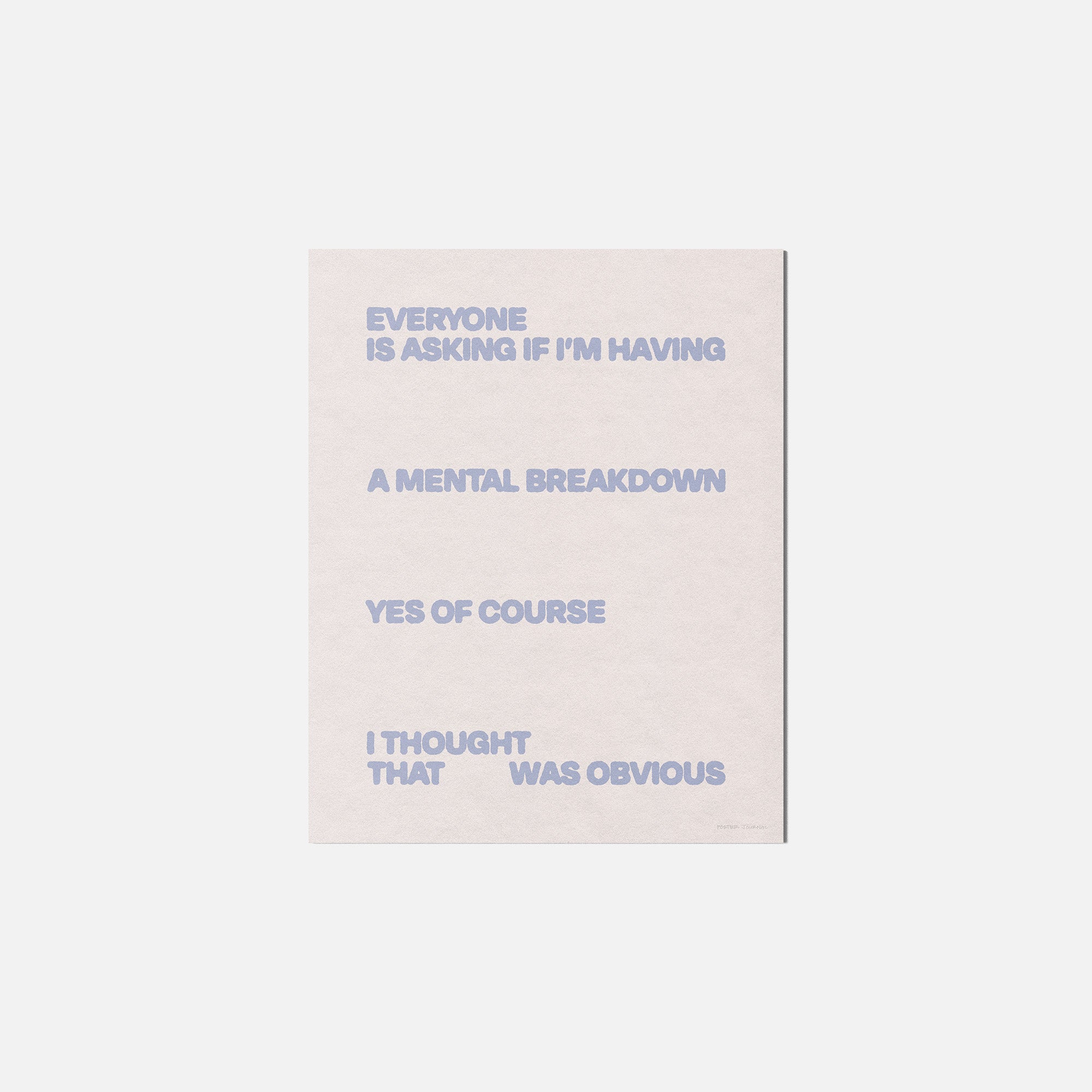 BREAKDOWN PRINT