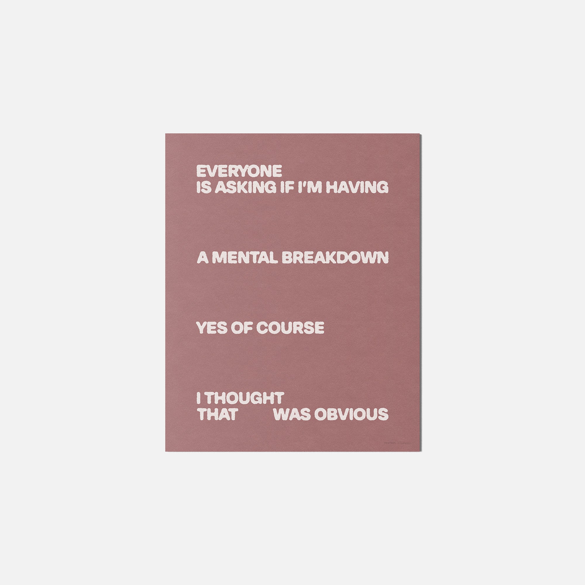 BREAKDOWN PRINT