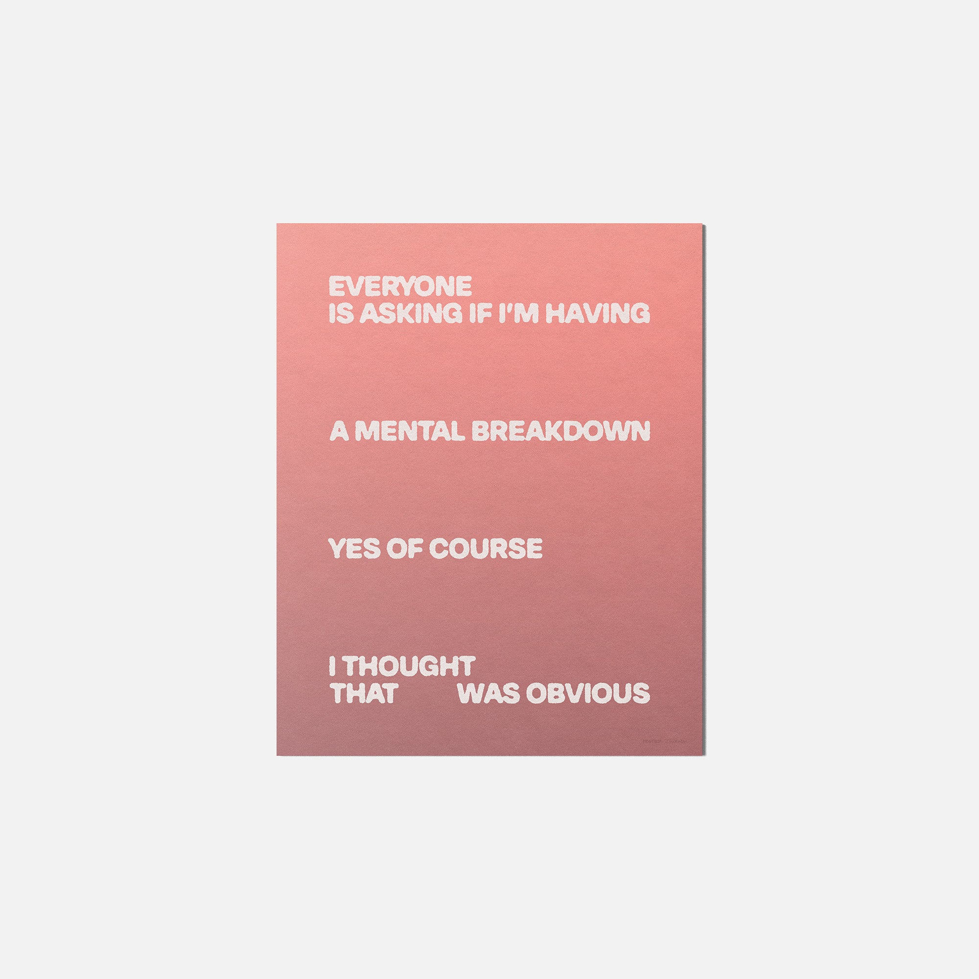 BREAKDOWN PRINT