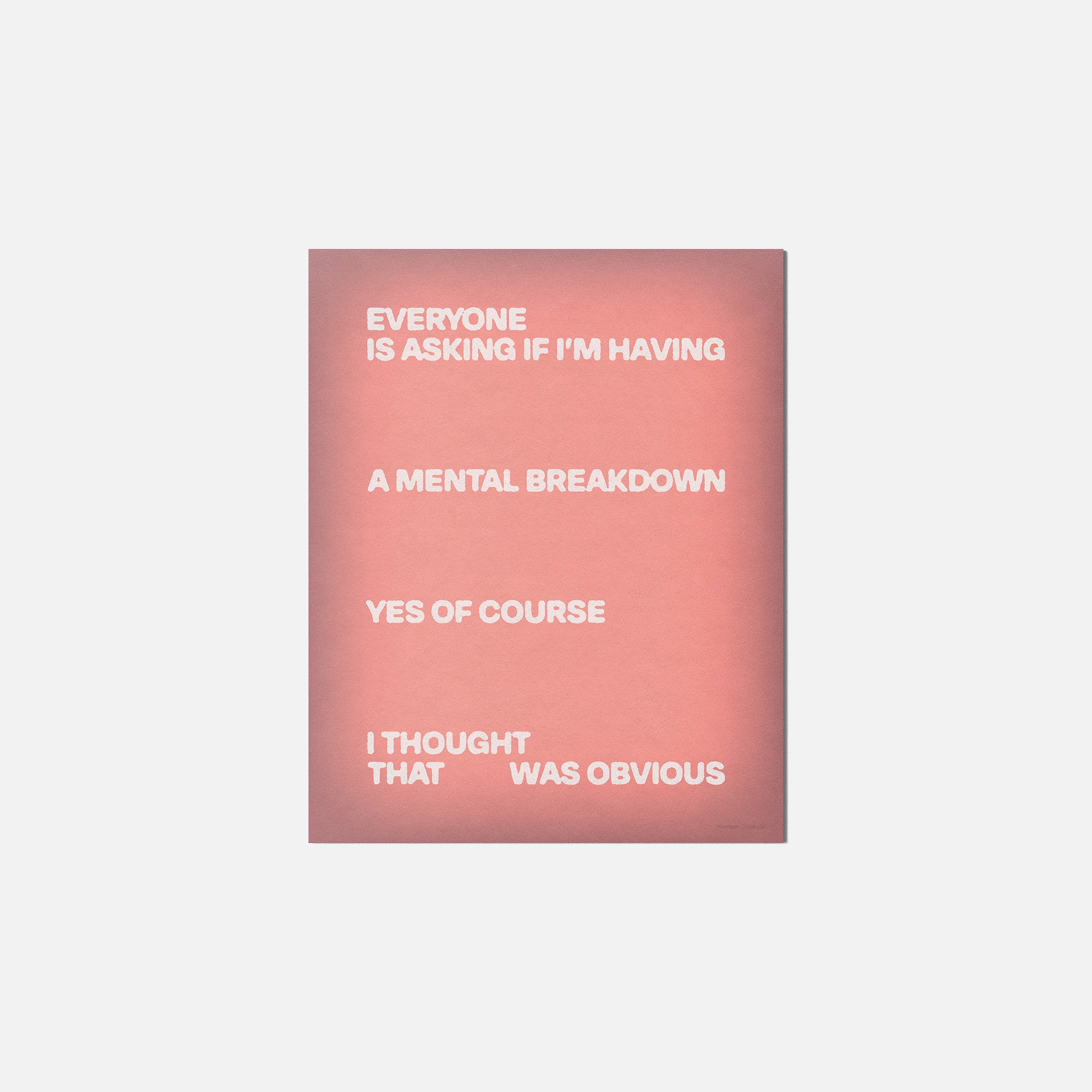 BREAKDOWN PRINT