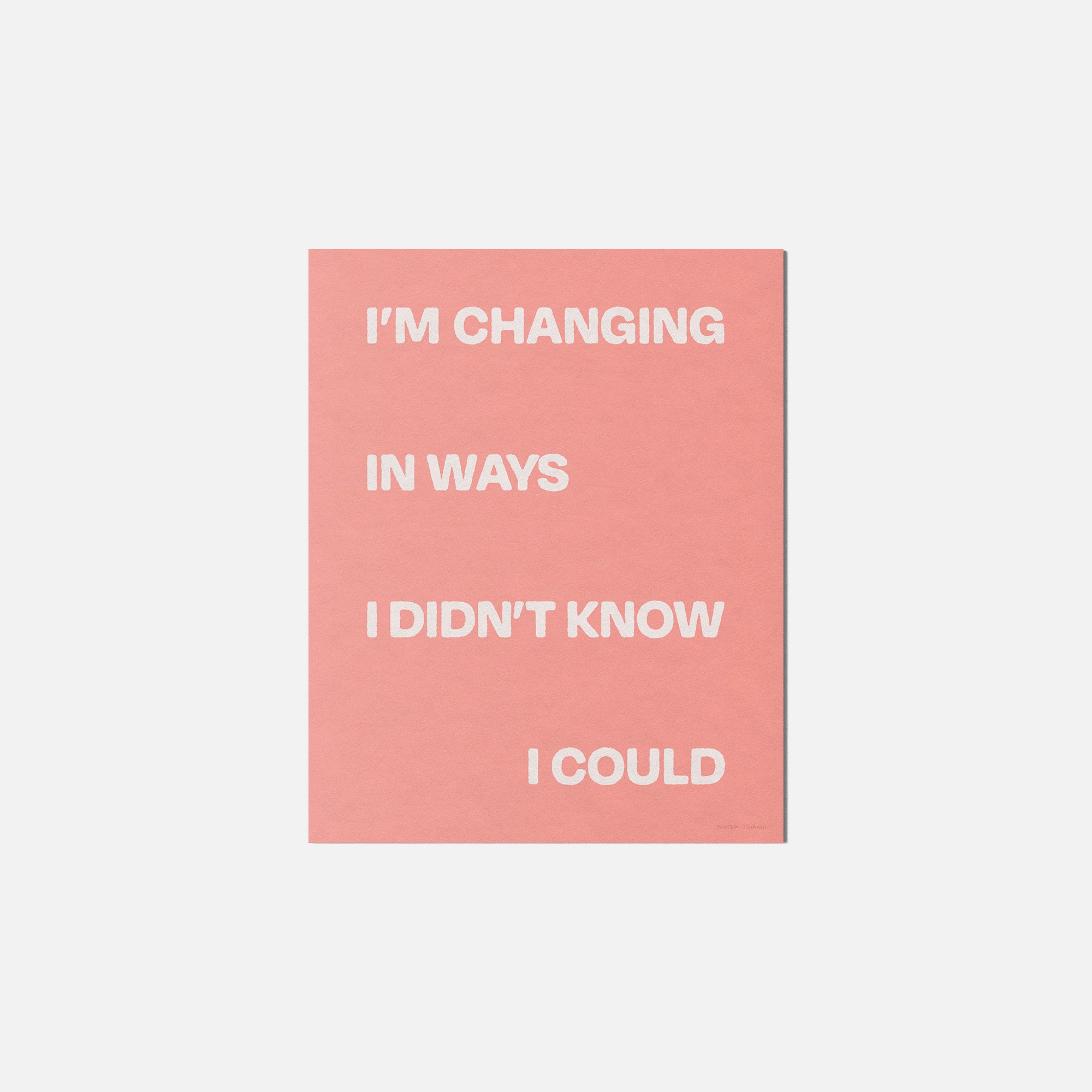 CHANGING PRINT