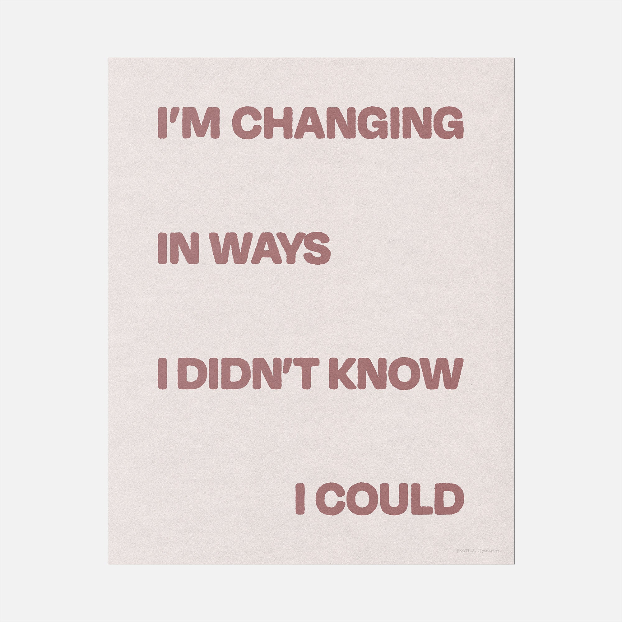 CHANGING PRINT