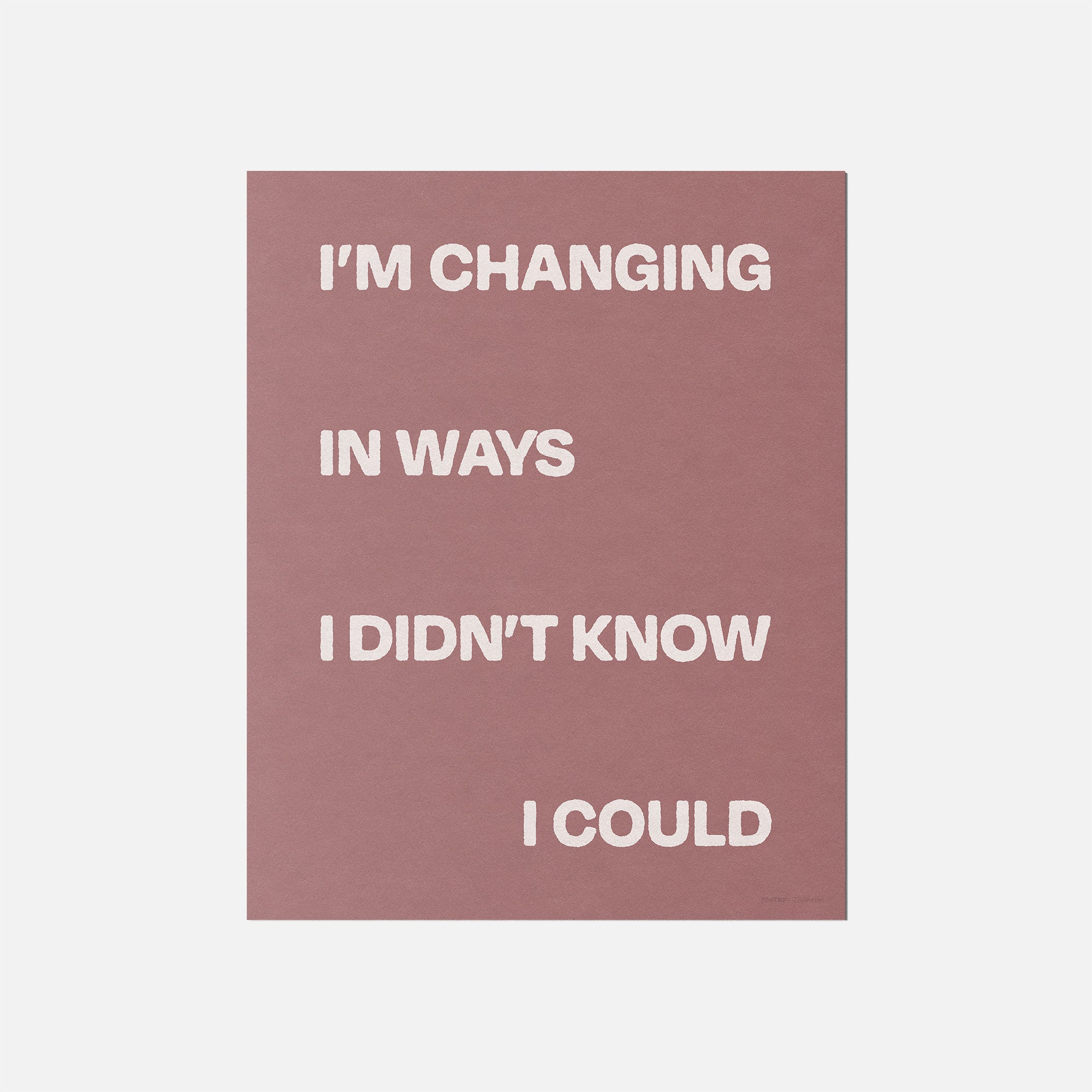 CHANGING PRINT