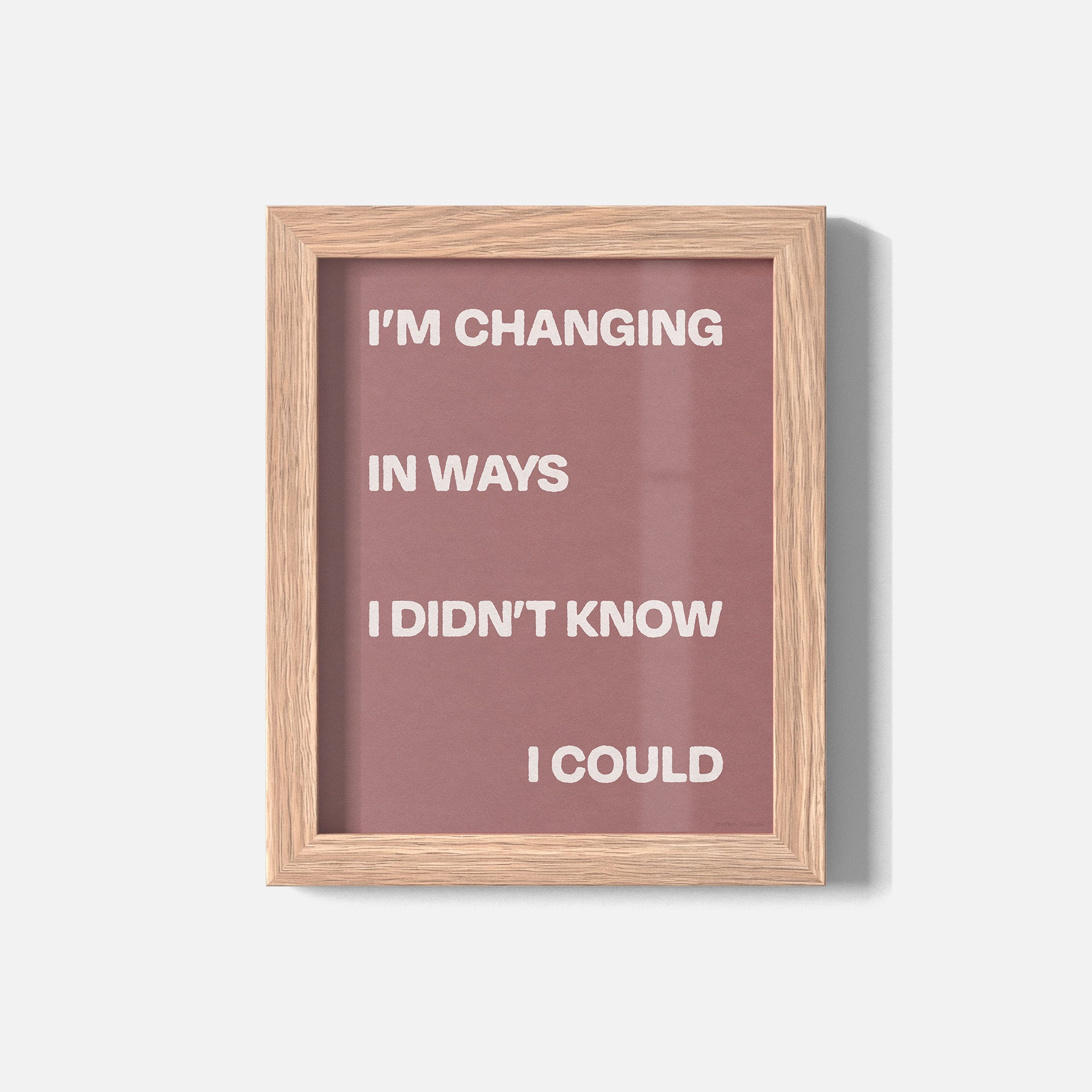 CHANGING PRINT
