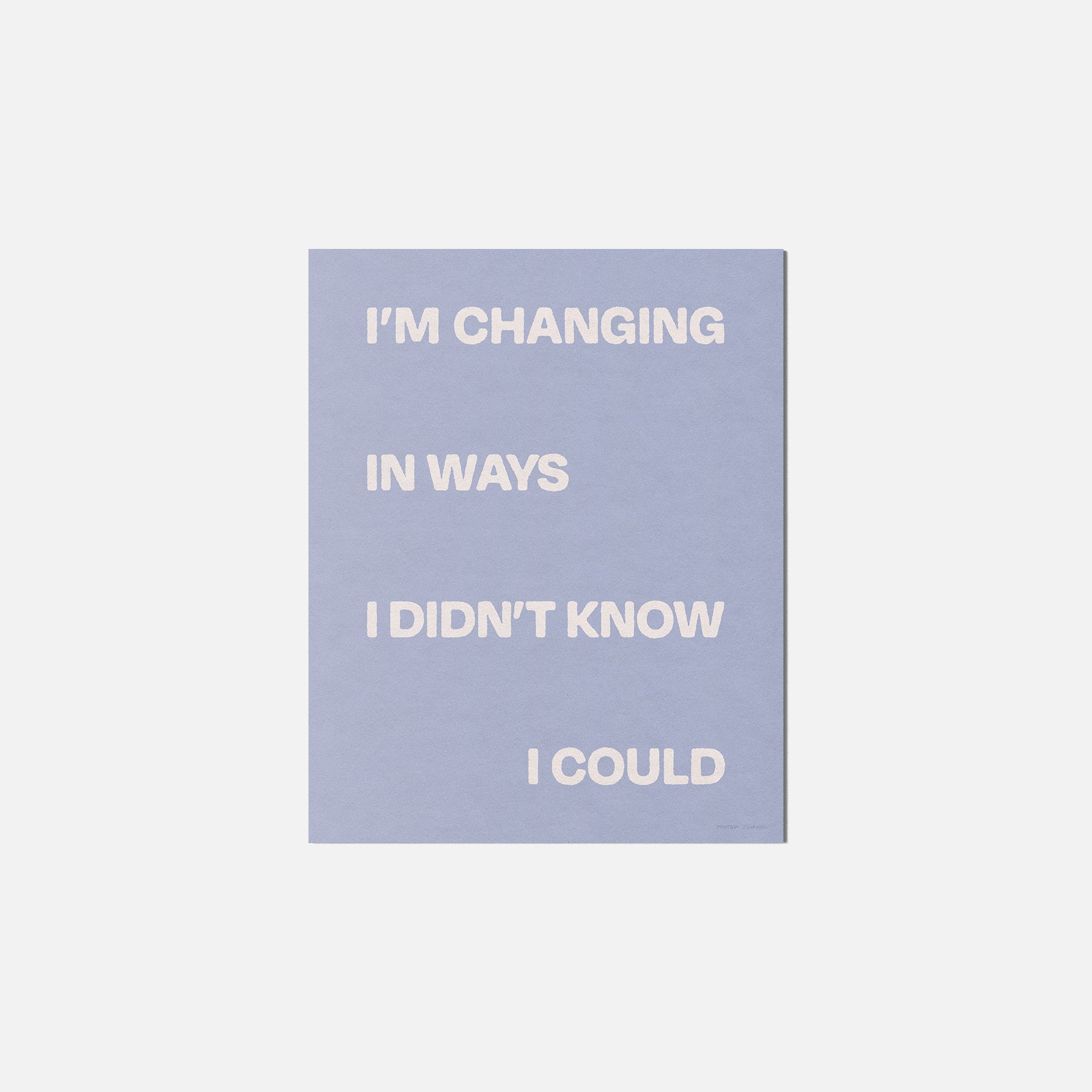CHANGING PRINT