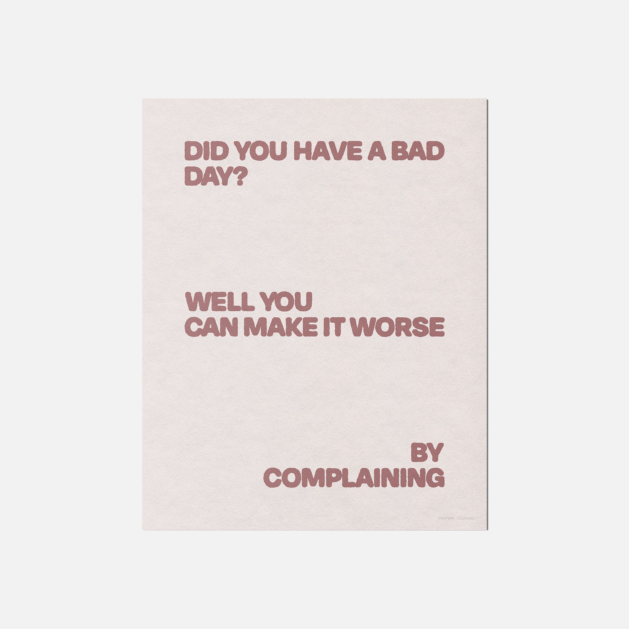 COMPLAINING PRINT