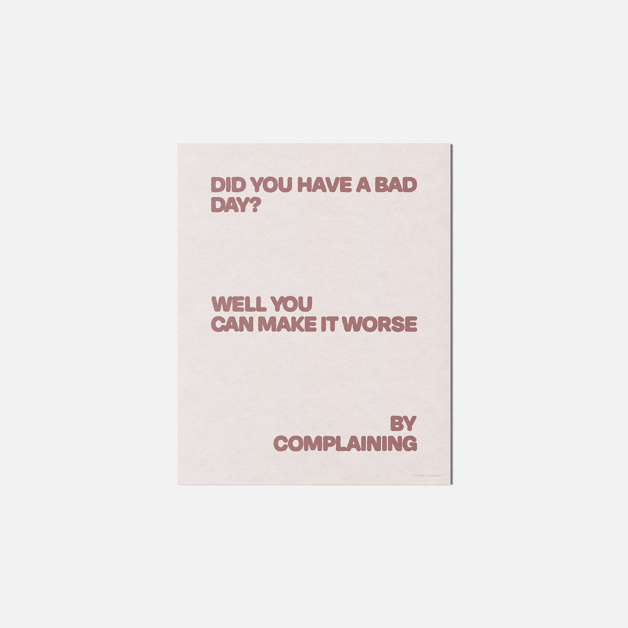 COMPLAINING PRINT