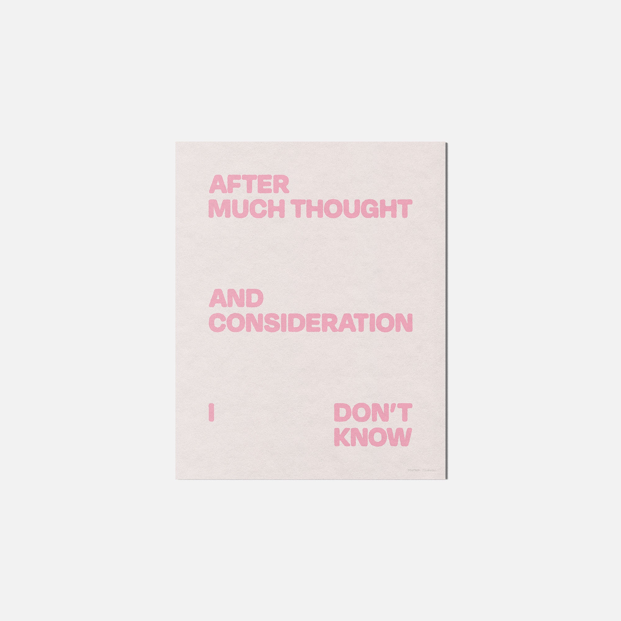 CONSIDERATION PRINT