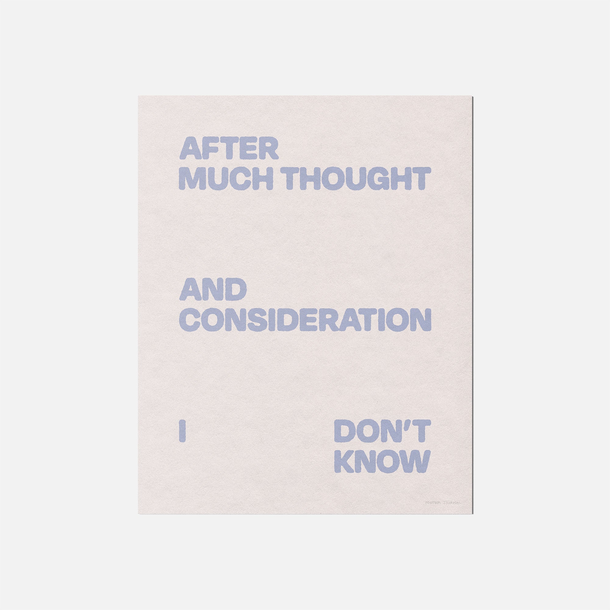CONSIDERATION PRINT