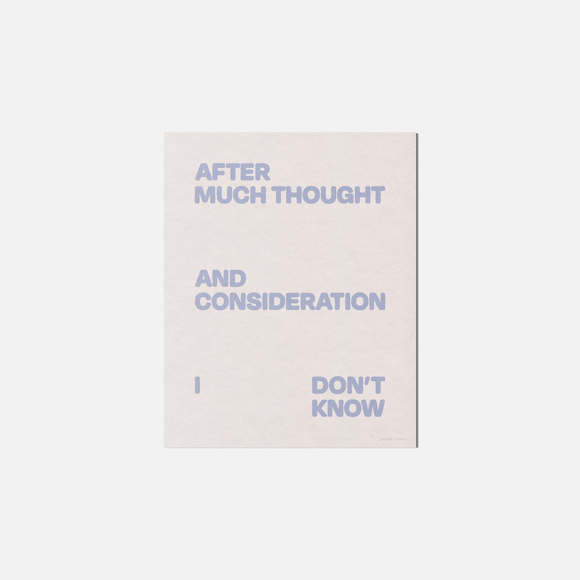 CONSIDERATION PRINT
