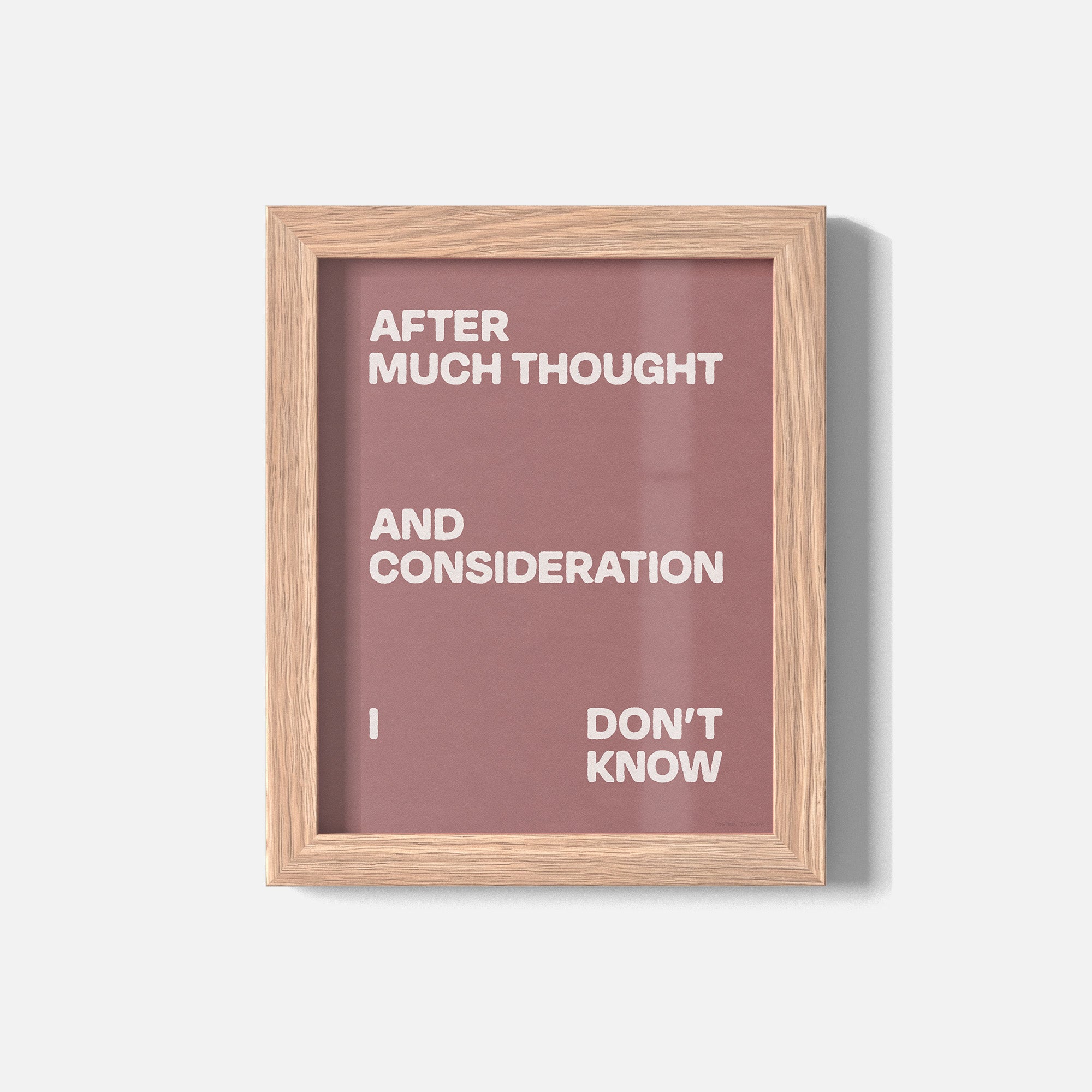 CONSIDERATION PRINT