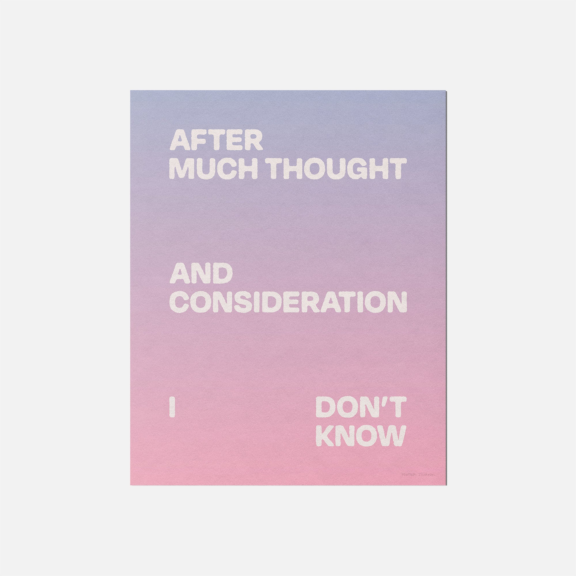 CONSIDERATION PRINT