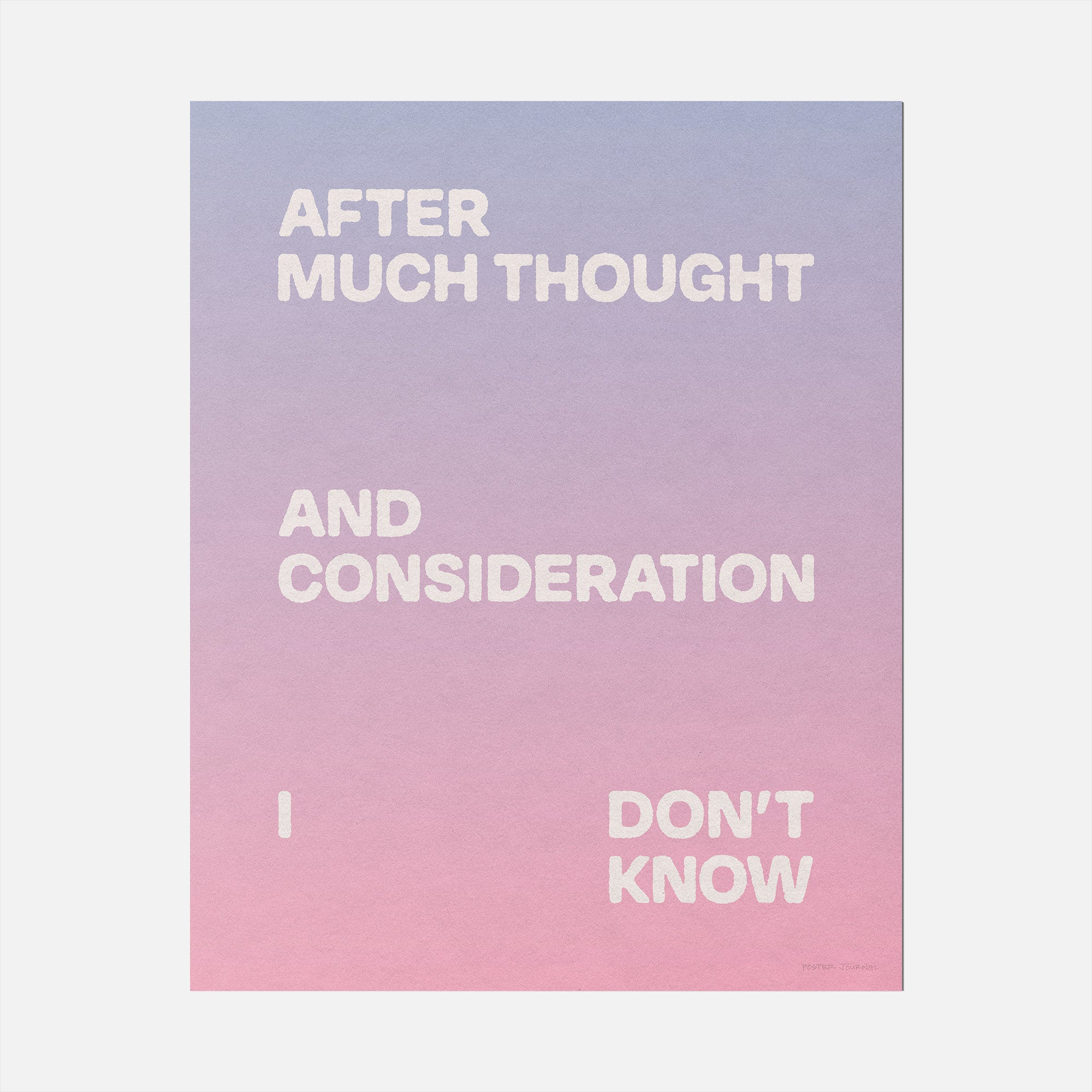 CONSIDERATION PRINT
