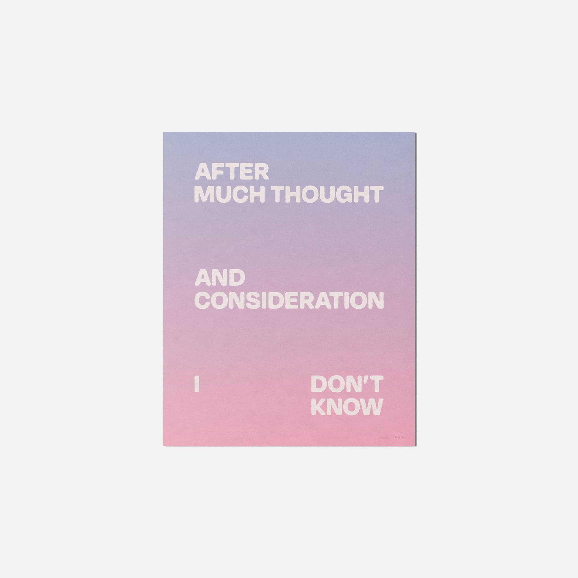 CONSIDERATION PRINT