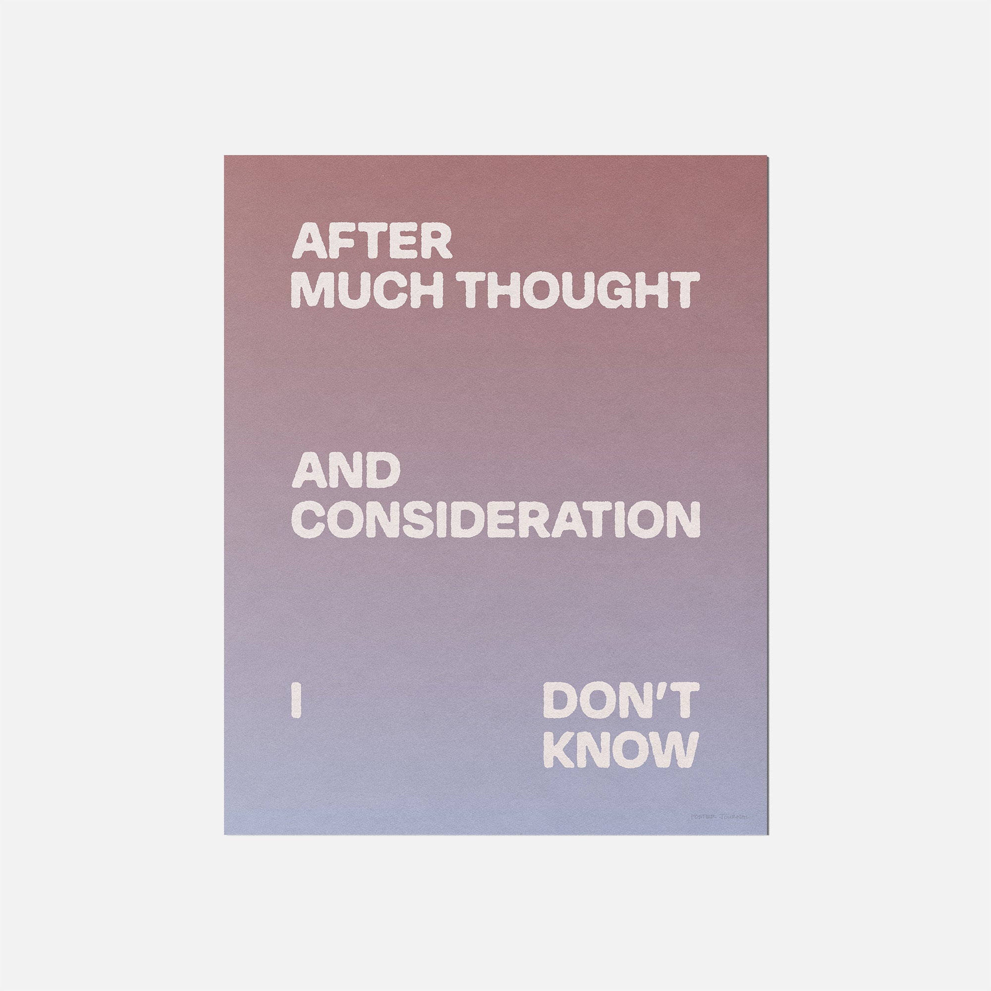 CONSIDERATION PRINT