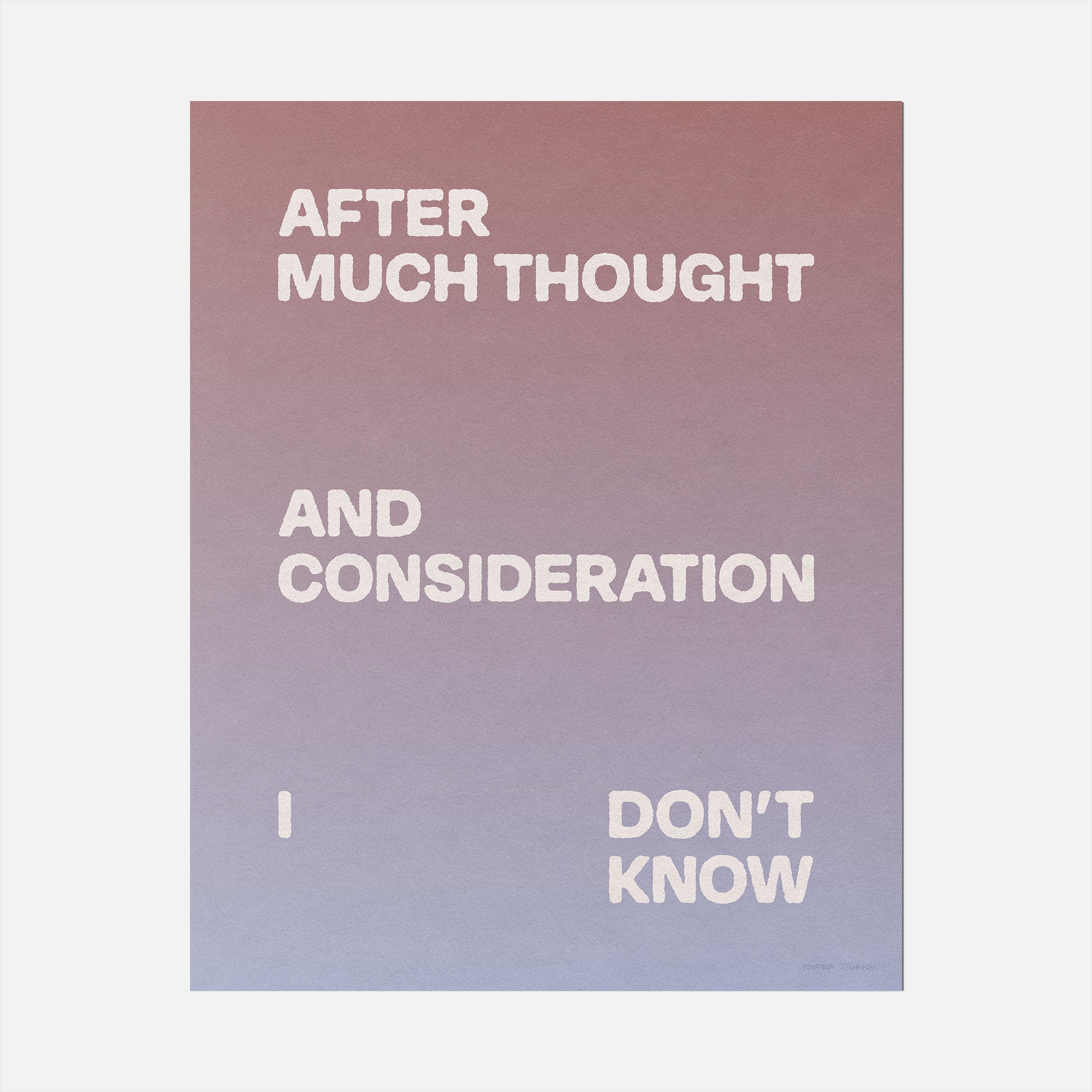 CONSIDERATION PRINT