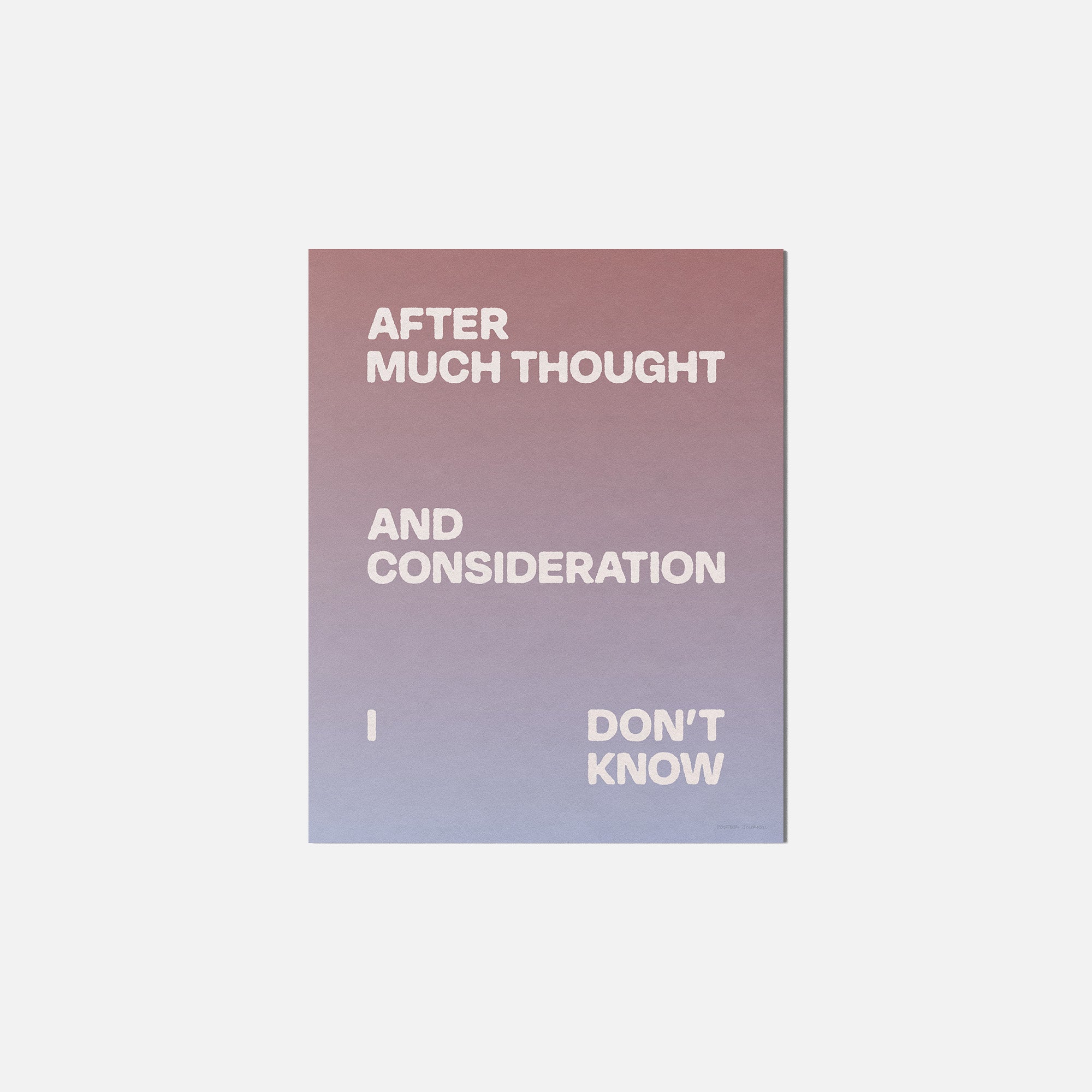 CONSIDERATION PRINT