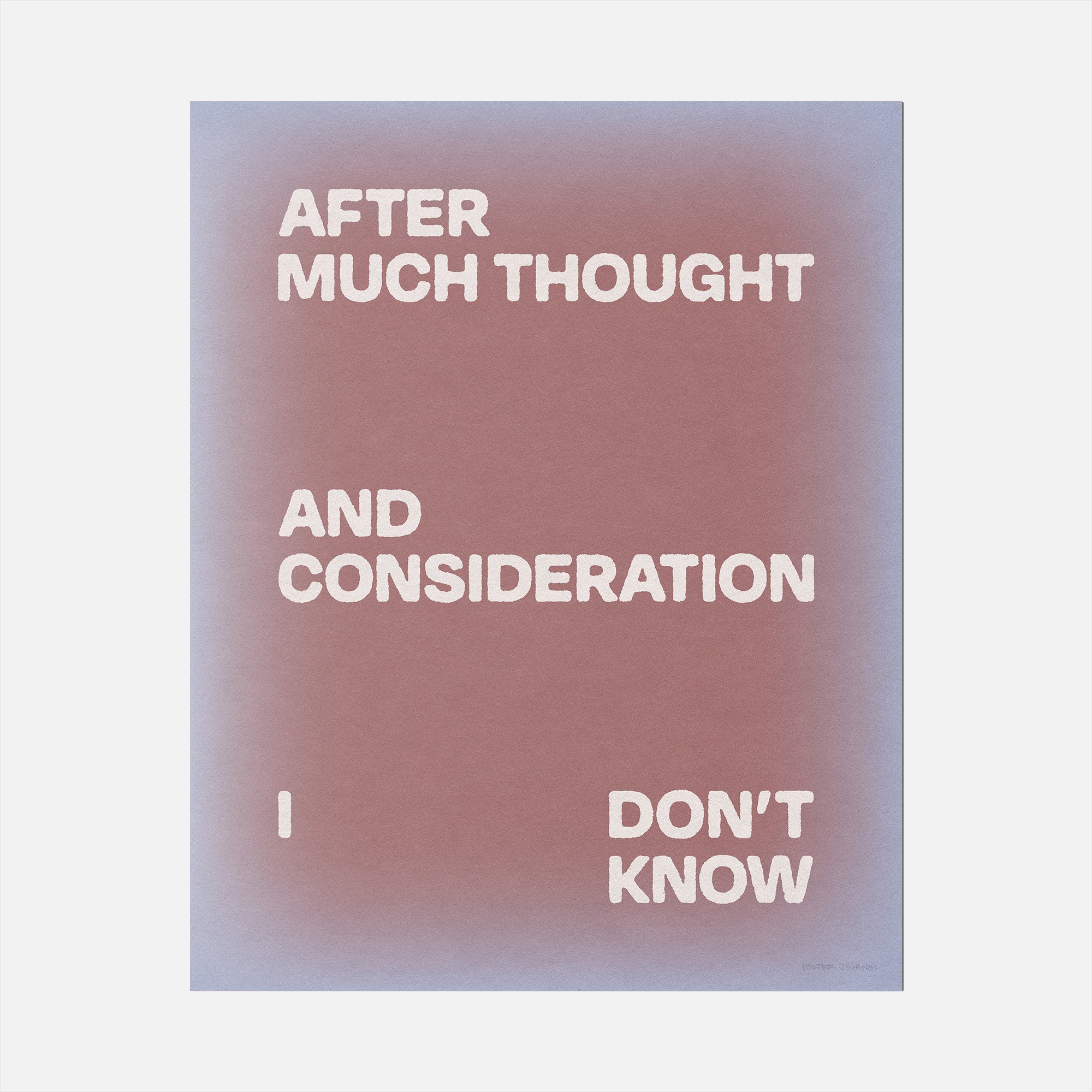 CONSIDERATION PRINT