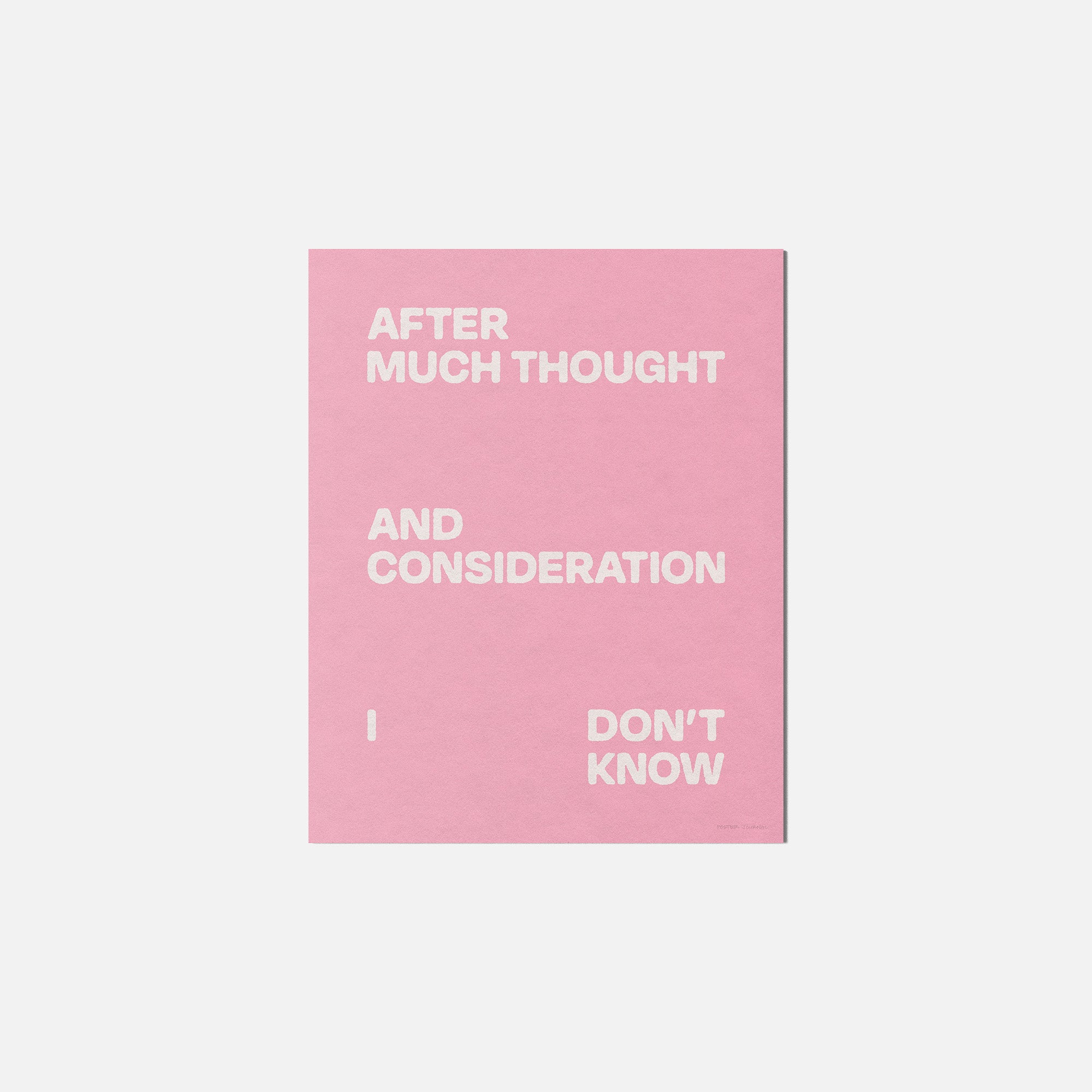 CONSIDERATION PRINT