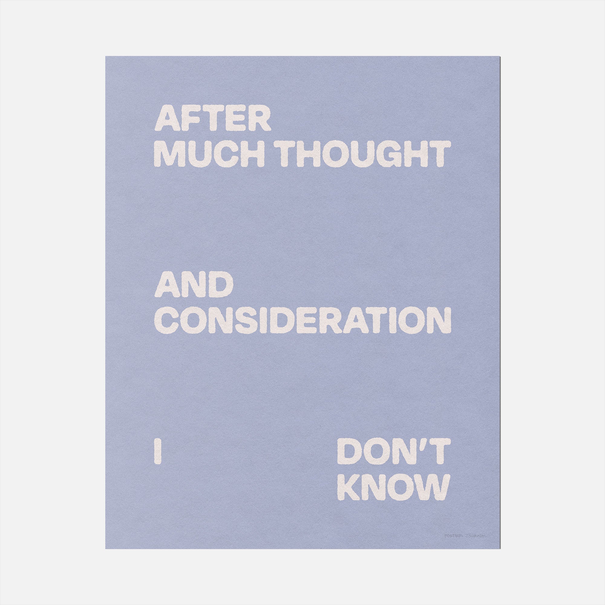 CONSIDERATION PRINT